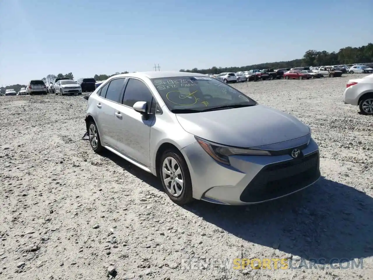 1 Photograph of a damaged car JTDEPRAE9LJ074399 TOYOTA COROLLA 2020