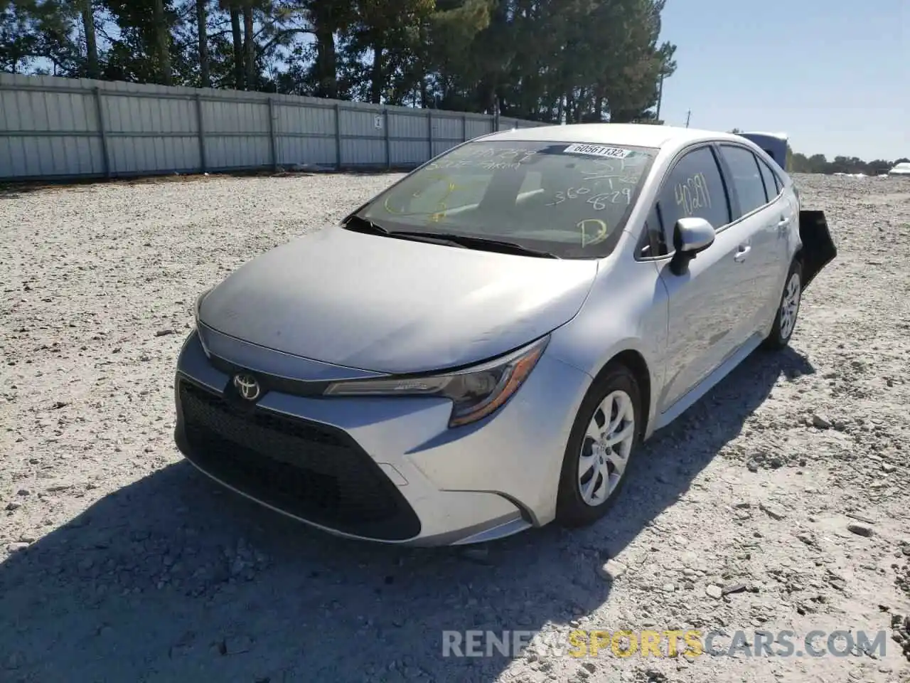 2 Photograph of a damaged car JTDEPRAE9LJ074399 TOYOTA COROLLA 2020