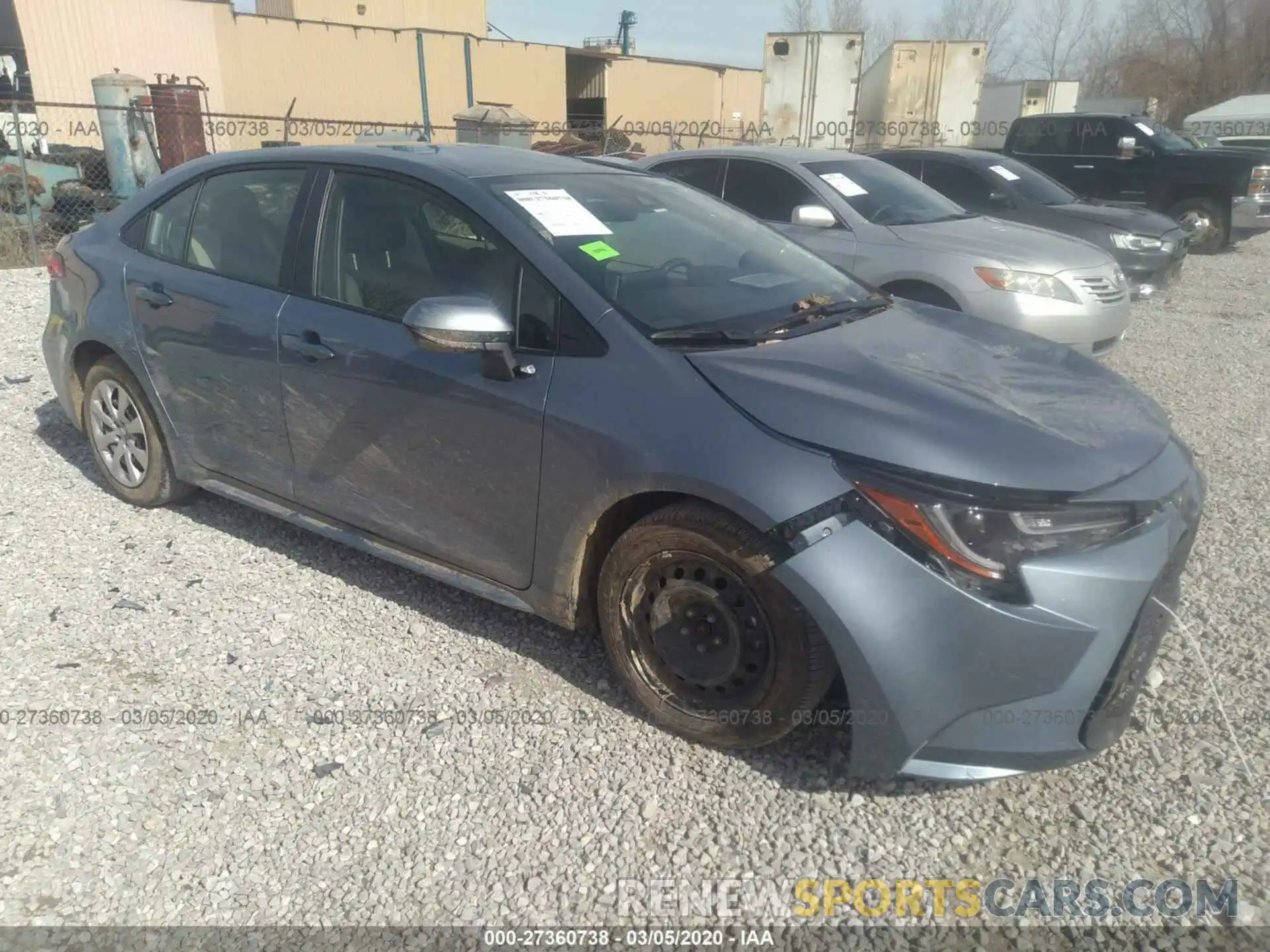 1 Photograph of a damaged car JTDEPRAE9LJ075360 TOYOTA COROLLA 2020