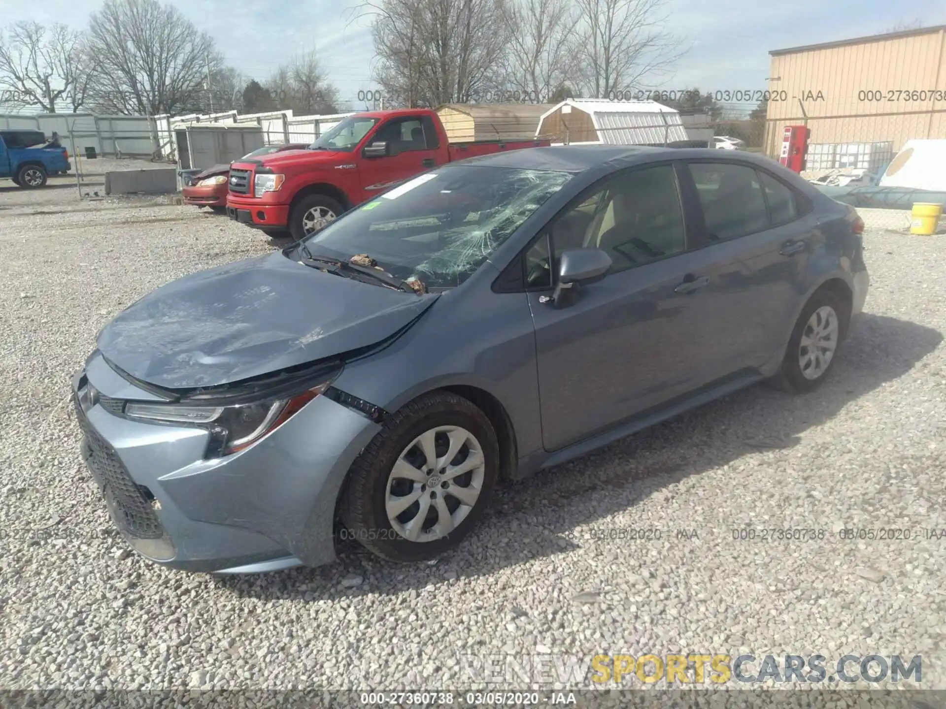 2 Photograph of a damaged car JTDEPRAE9LJ075360 TOYOTA COROLLA 2020