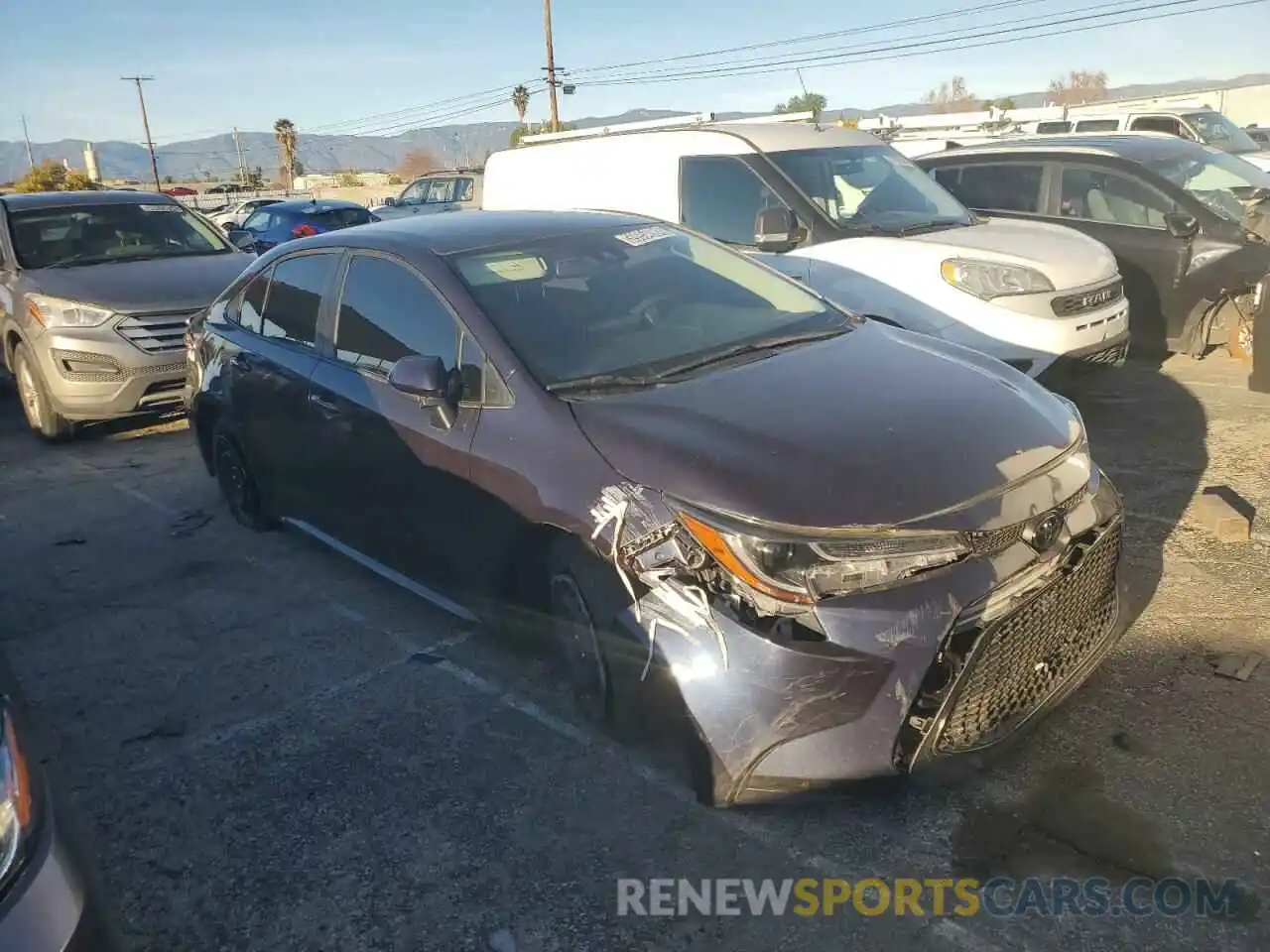 4 Photograph of a damaged car JTDEPRAE9LJ075696 TOYOTA COROLLA 2020