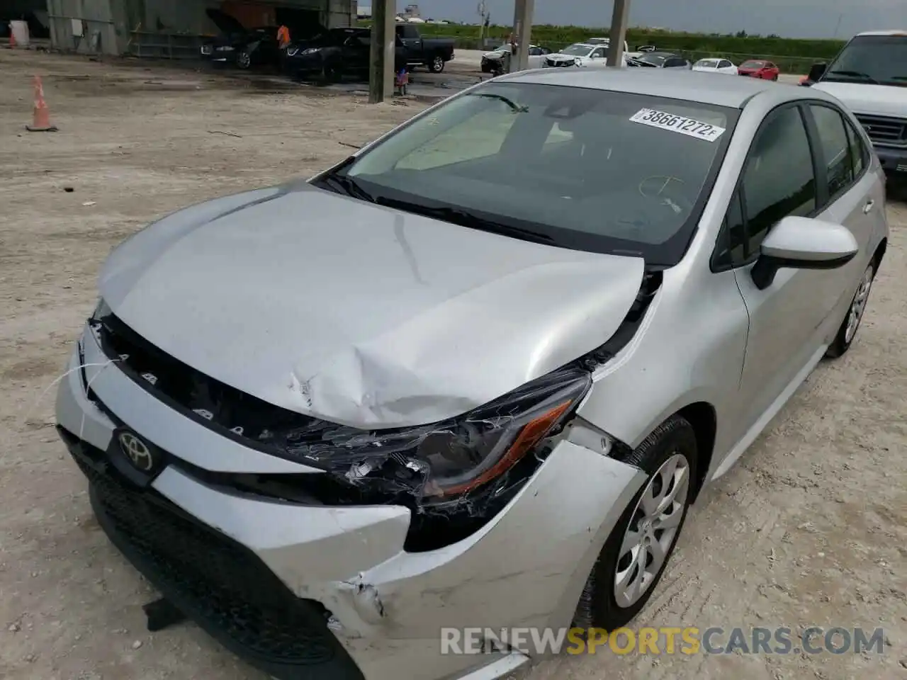 2 Photograph of a damaged car JTDEPRAE9LJ075777 TOYOTA COROLLA 2020