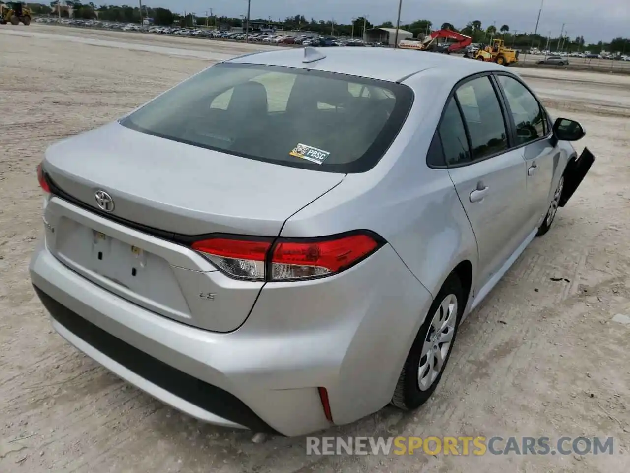 4 Photograph of a damaged car JTDEPRAE9LJ075777 TOYOTA COROLLA 2020