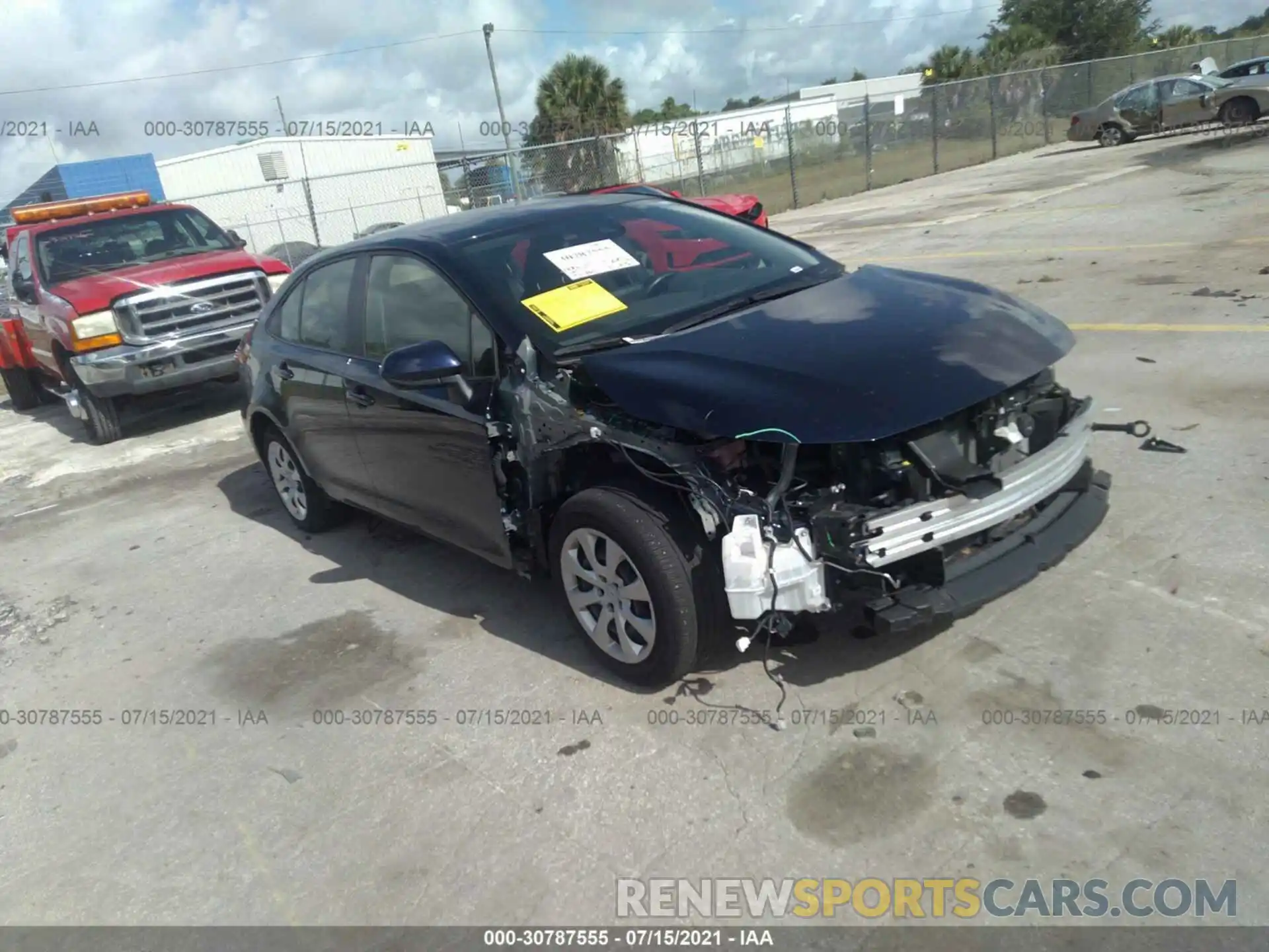 1 Photograph of a damaged car JTDEPRAE9LJ076220 TOYOTA COROLLA 2020