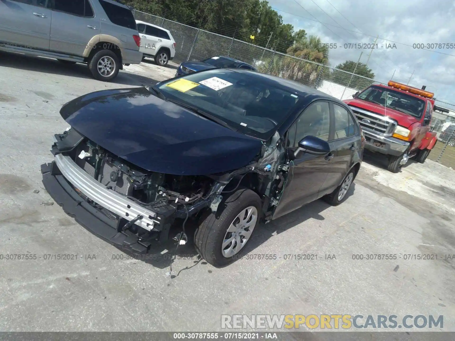 2 Photograph of a damaged car JTDEPRAE9LJ076220 TOYOTA COROLLA 2020