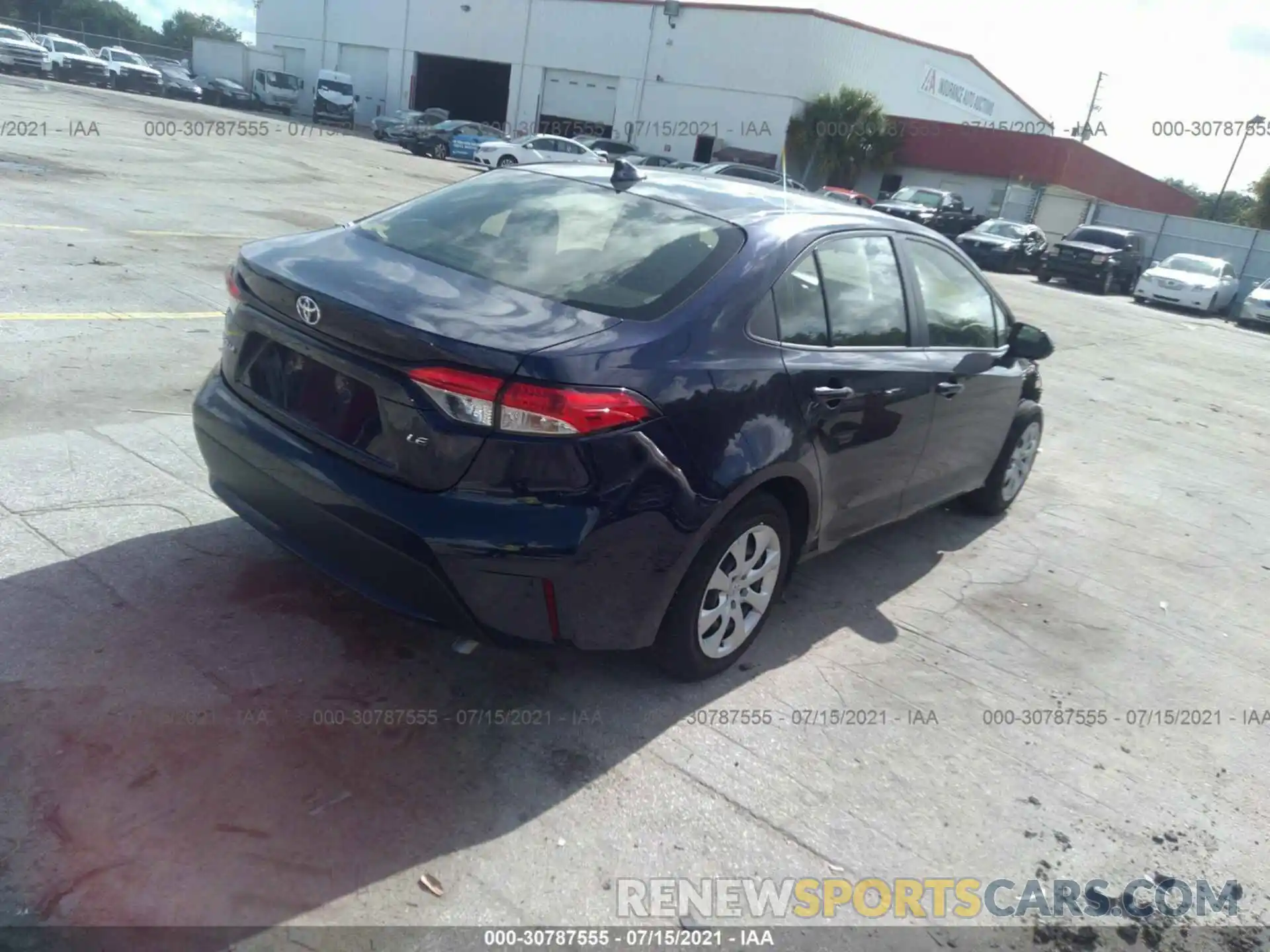 4 Photograph of a damaged car JTDEPRAE9LJ076220 TOYOTA COROLLA 2020