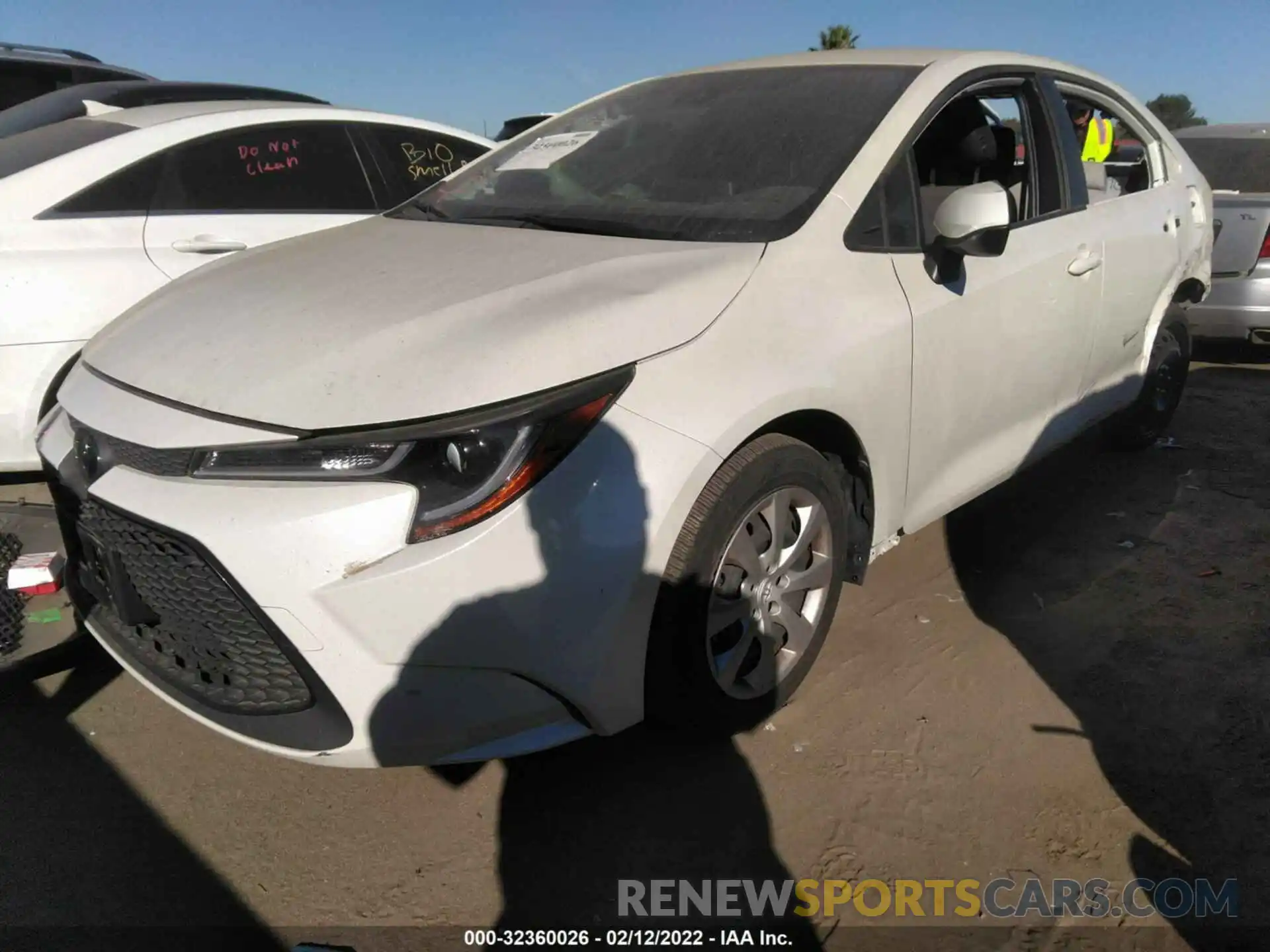 2 Photograph of a damaged car JTDEPRAE9LJ076766 TOYOTA COROLLA 2020