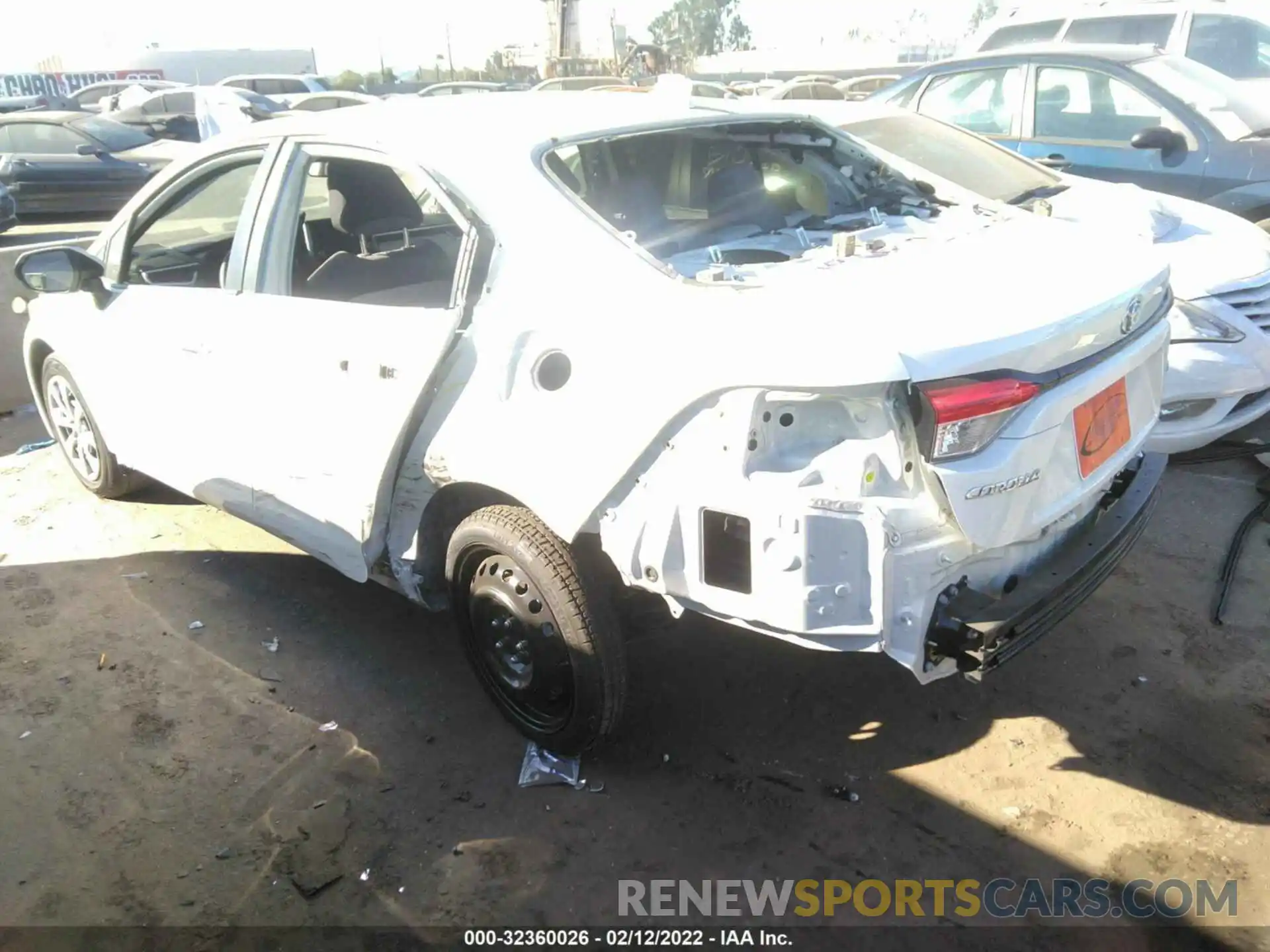 3 Photograph of a damaged car JTDEPRAE9LJ076766 TOYOTA COROLLA 2020