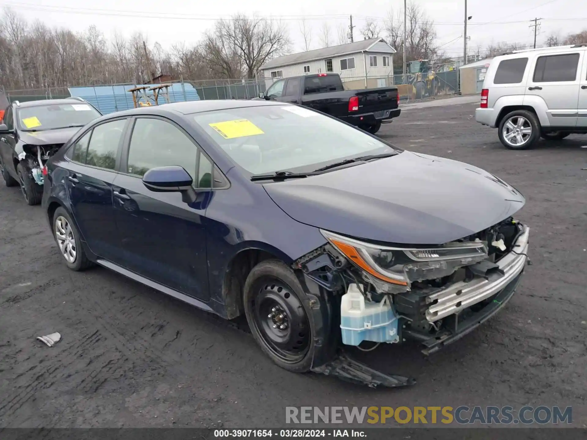 1 Photograph of a damaged car JTDEPRAE9LJ077139 TOYOTA COROLLA 2020