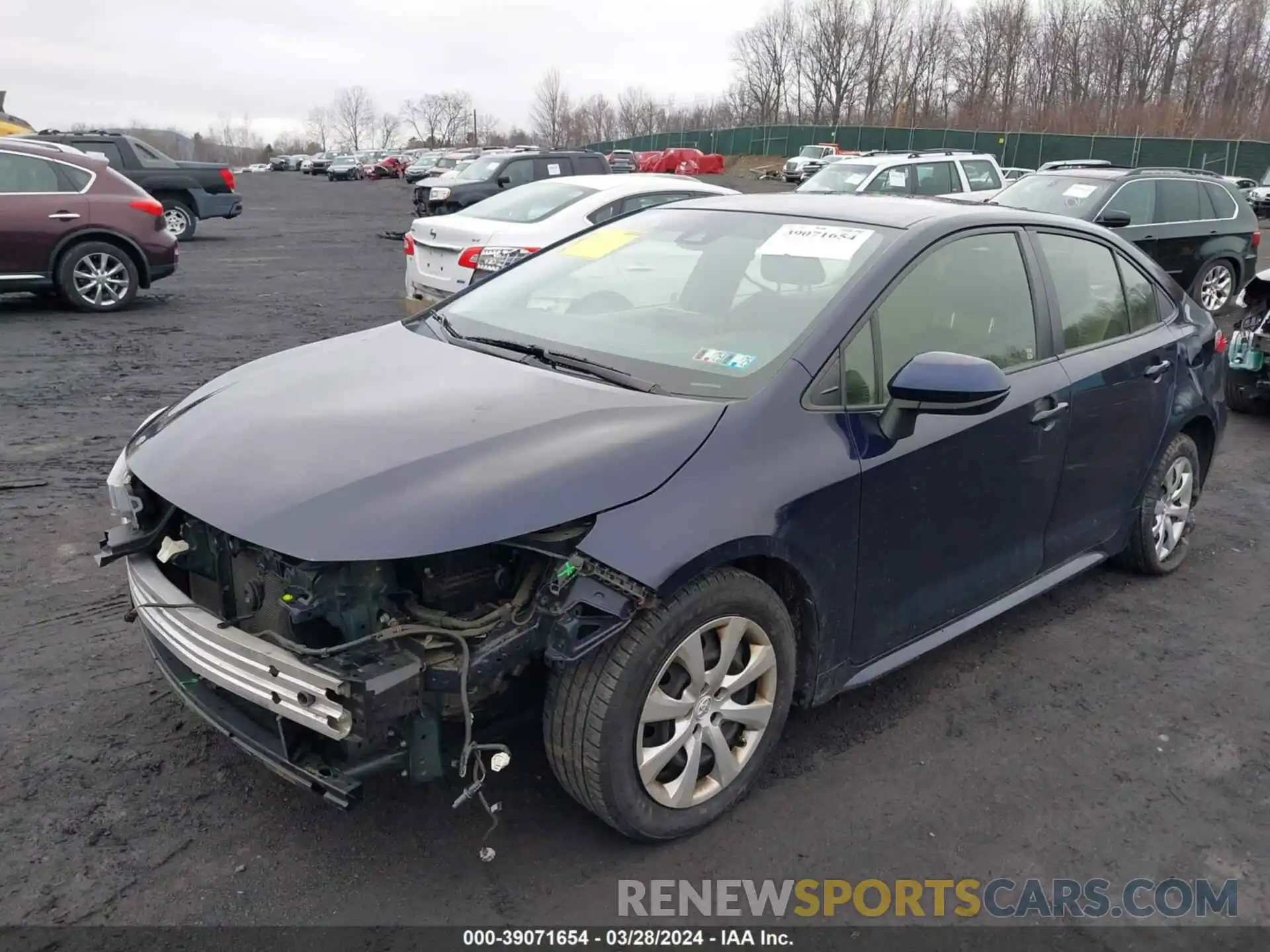 2 Photograph of a damaged car JTDEPRAE9LJ077139 TOYOTA COROLLA 2020