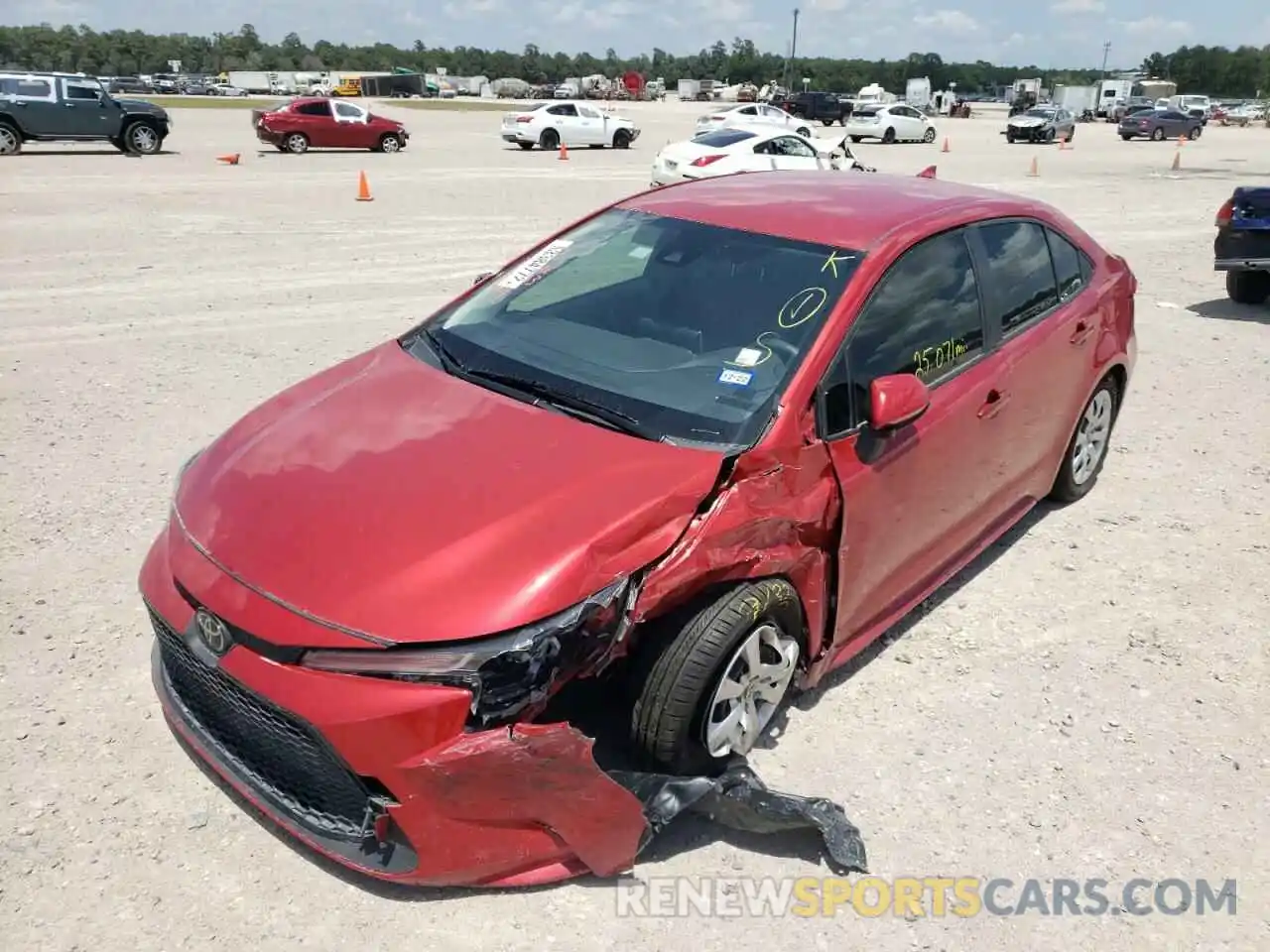 2 Photograph of a damaged car JTDEPRAE9LJ077948 TOYOTA COROLLA 2020