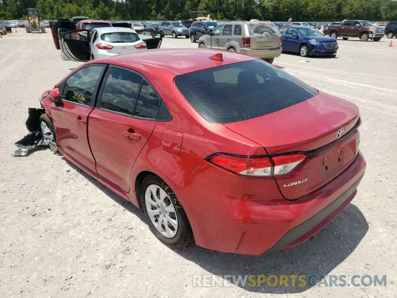 3 Photograph of a damaged car JTDEPRAE9LJ077948 TOYOTA COROLLA 2020