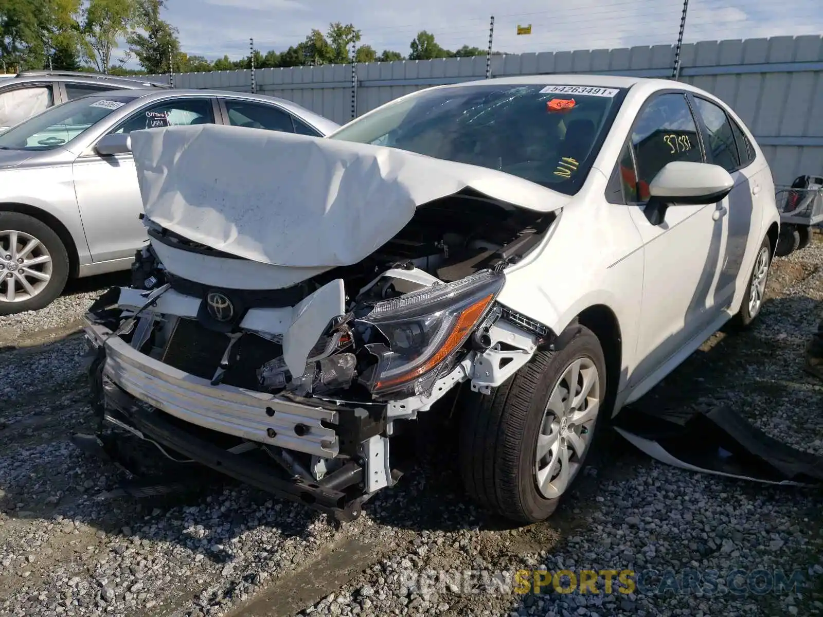 2 Photograph of a damaged car JTDEPRAE9LJ078422 TOYOTA COROLLA 2020