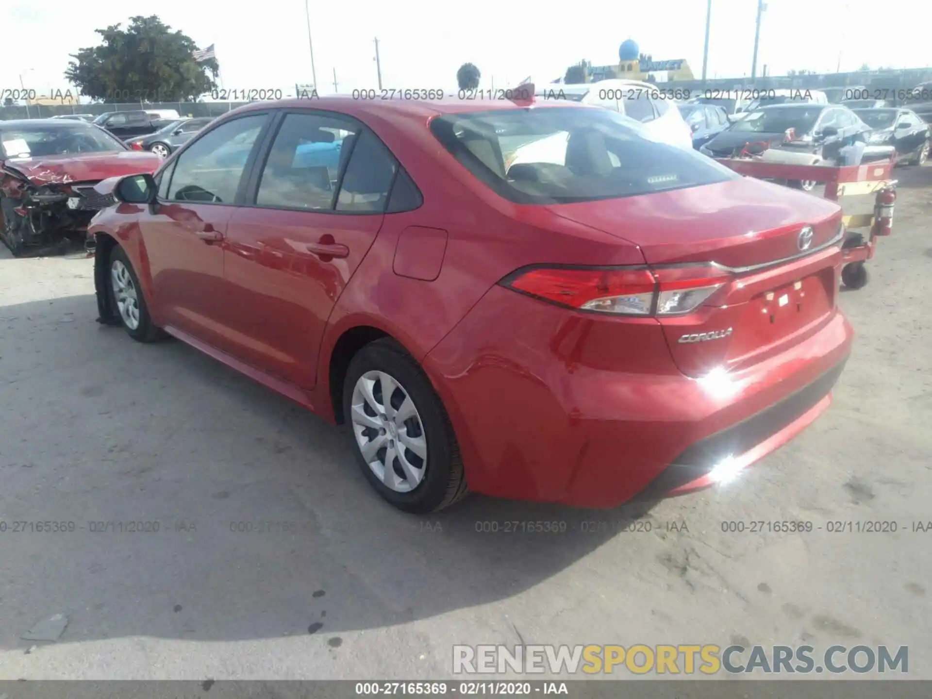 3 Photograph of a damaged car JTDEPRAE9LJ079361 TOYOTA COROLLA 2020