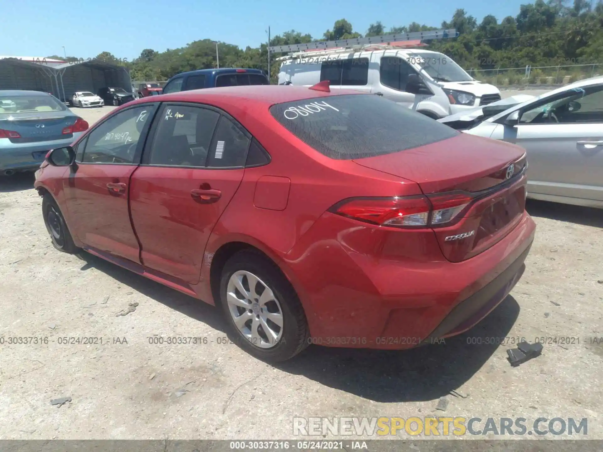 3 Photograph of a damaged car JTDEPRAE9LJ081014 TOYOTA COROLLA 2020