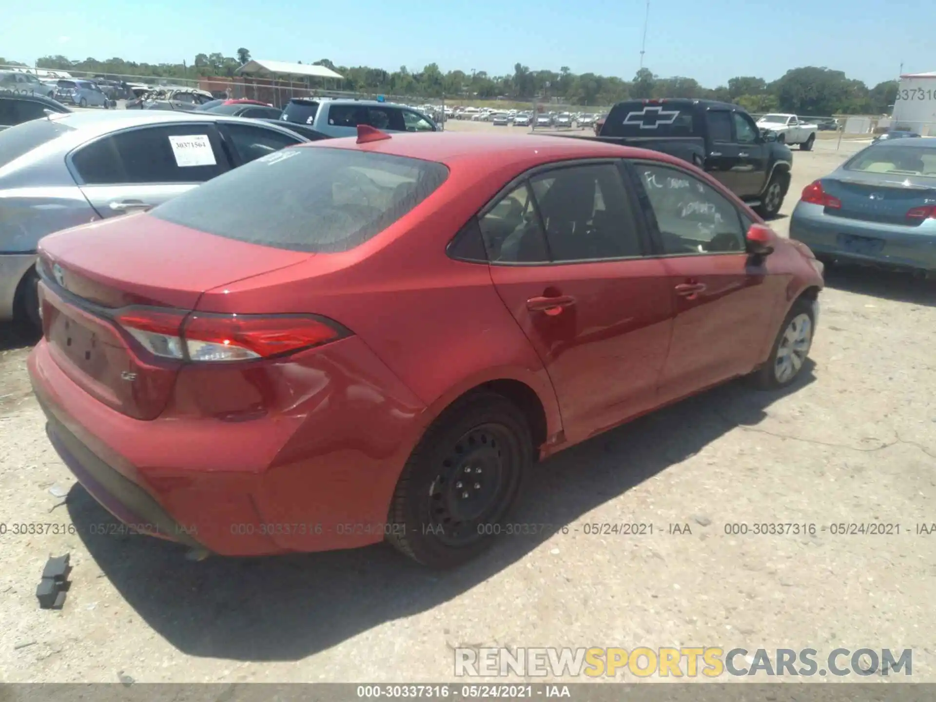 4 Photograph of a damaged car JTDEPRAE9LJ081014 TOYOTA COROLLA 2020