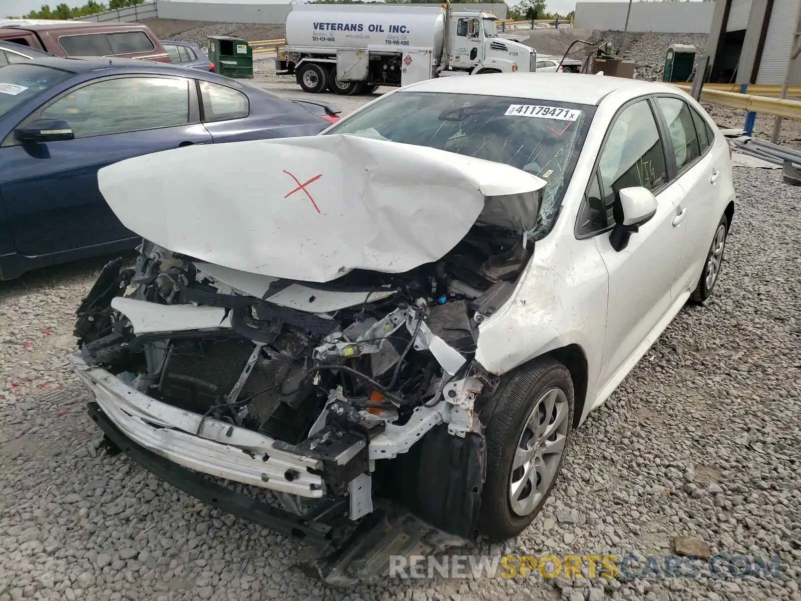 2 Photograph of a damaged car JTDEPRAE9LJ081286 TOYOTA COROLLA 2020