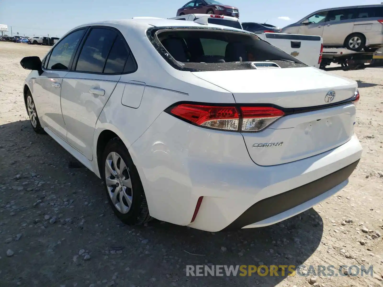 3 Photograph of a damaged car JTDEPRAE9LJ081806 TOYOTA COROLLA 2020