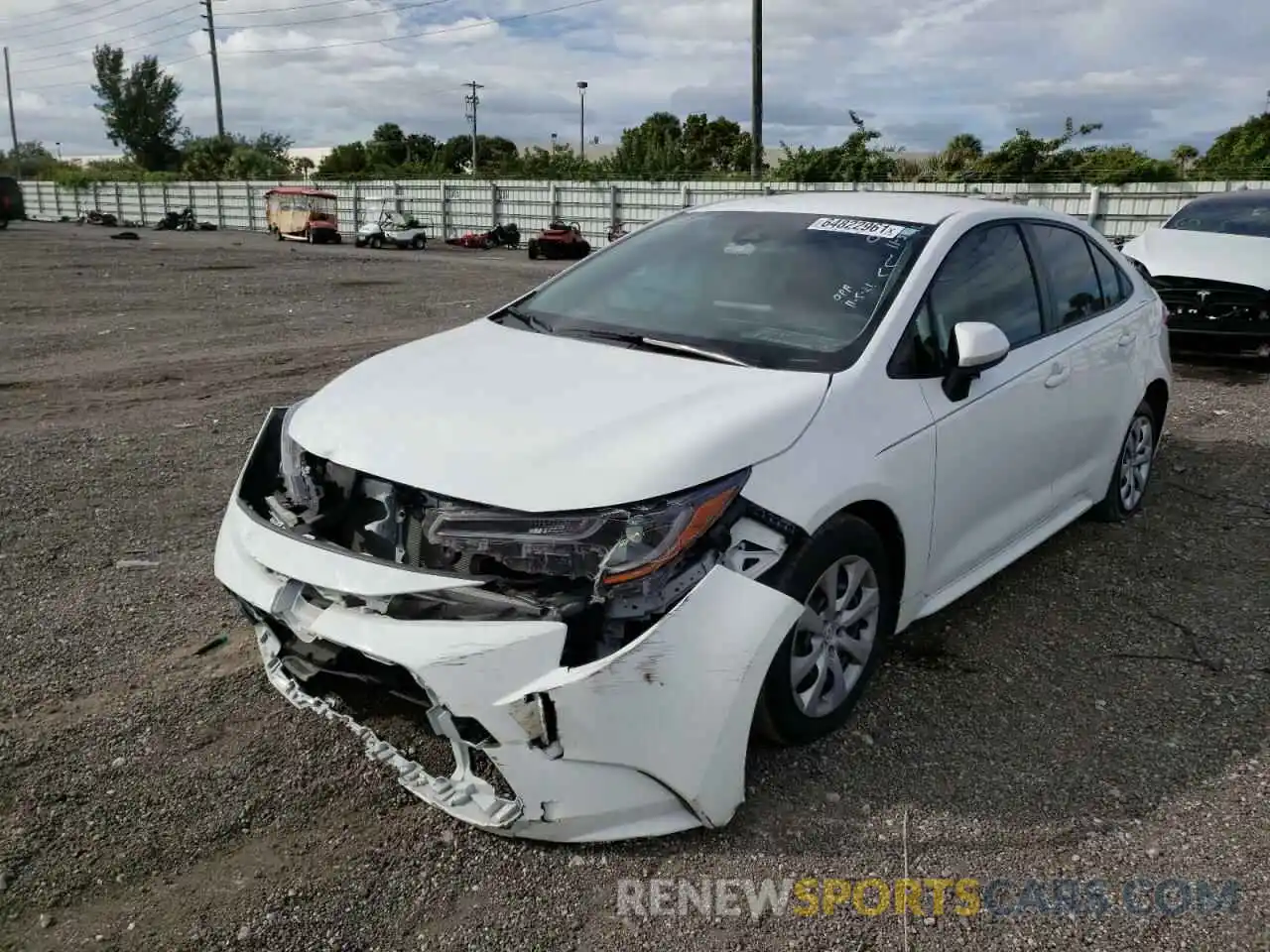 2 Photograph of a damaged car JTDEPRAE9LJ082065 TOYOTA COROLLA 2020