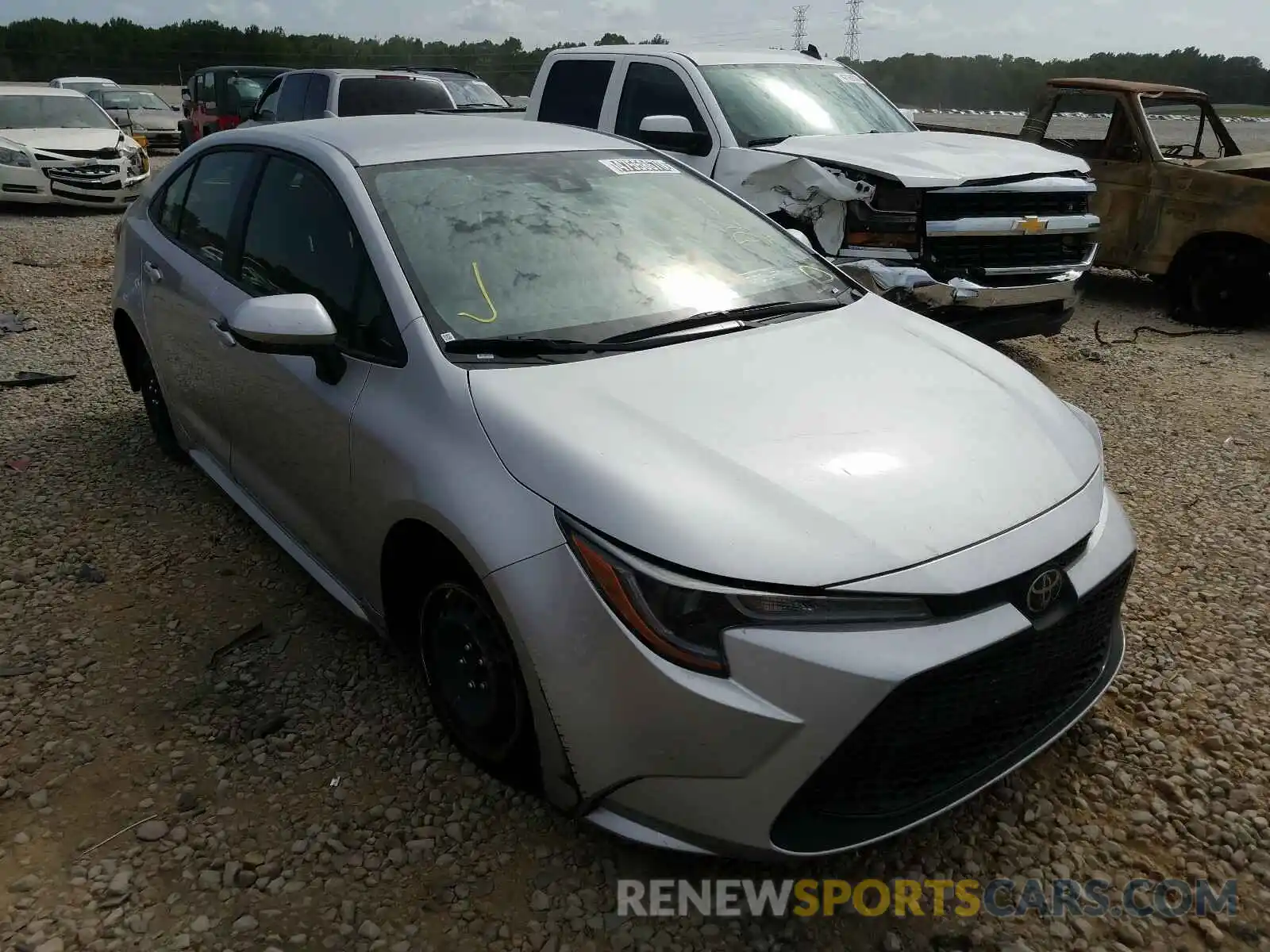 1 Photograph of a damaged car JTDEPRAE9LJ083331 TOYOTA COROLLA 2020