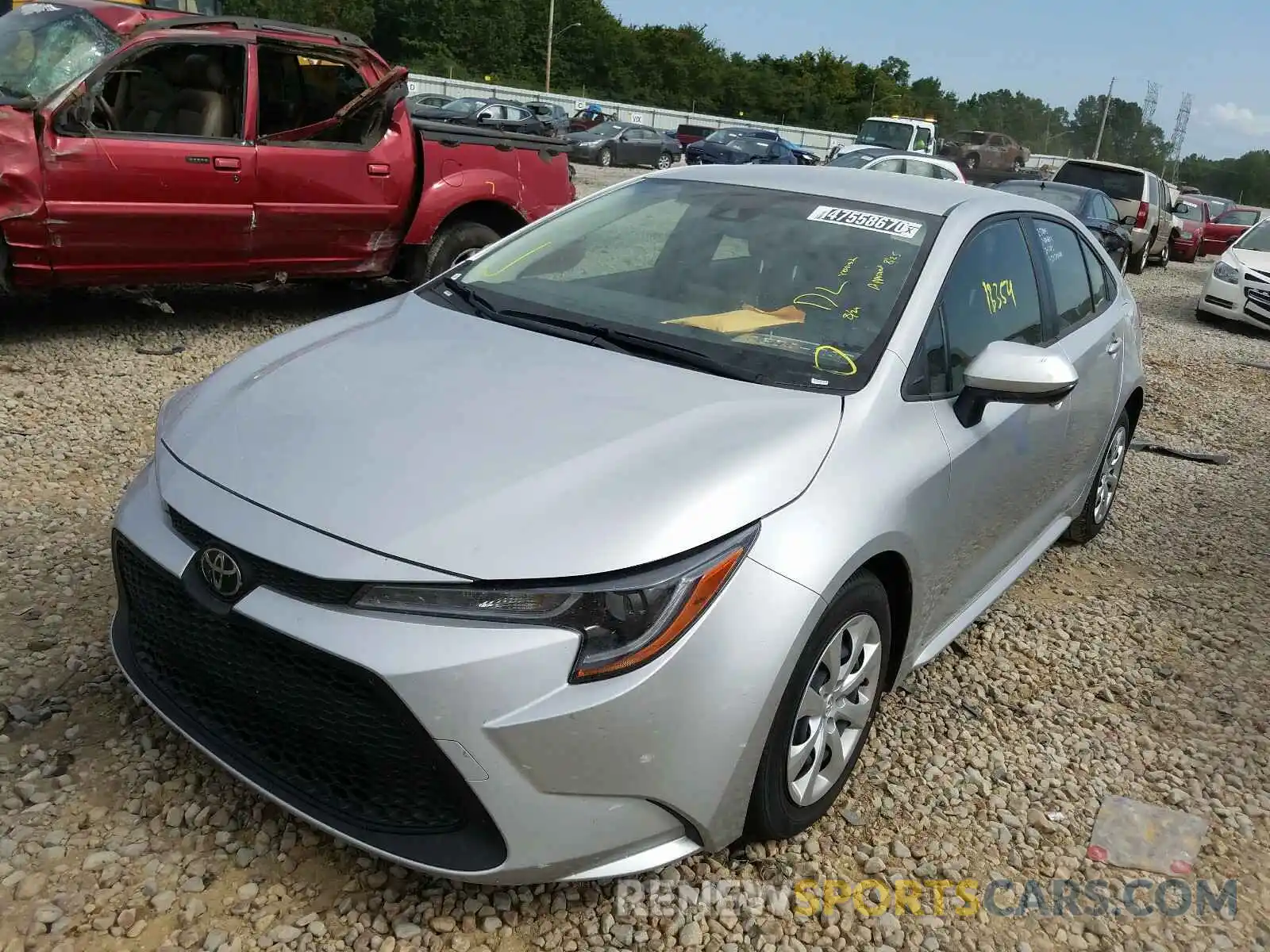 2 Photograph of a damaged car JTDEPRAE9LJ083331 TOYOTA COROLLA 2020