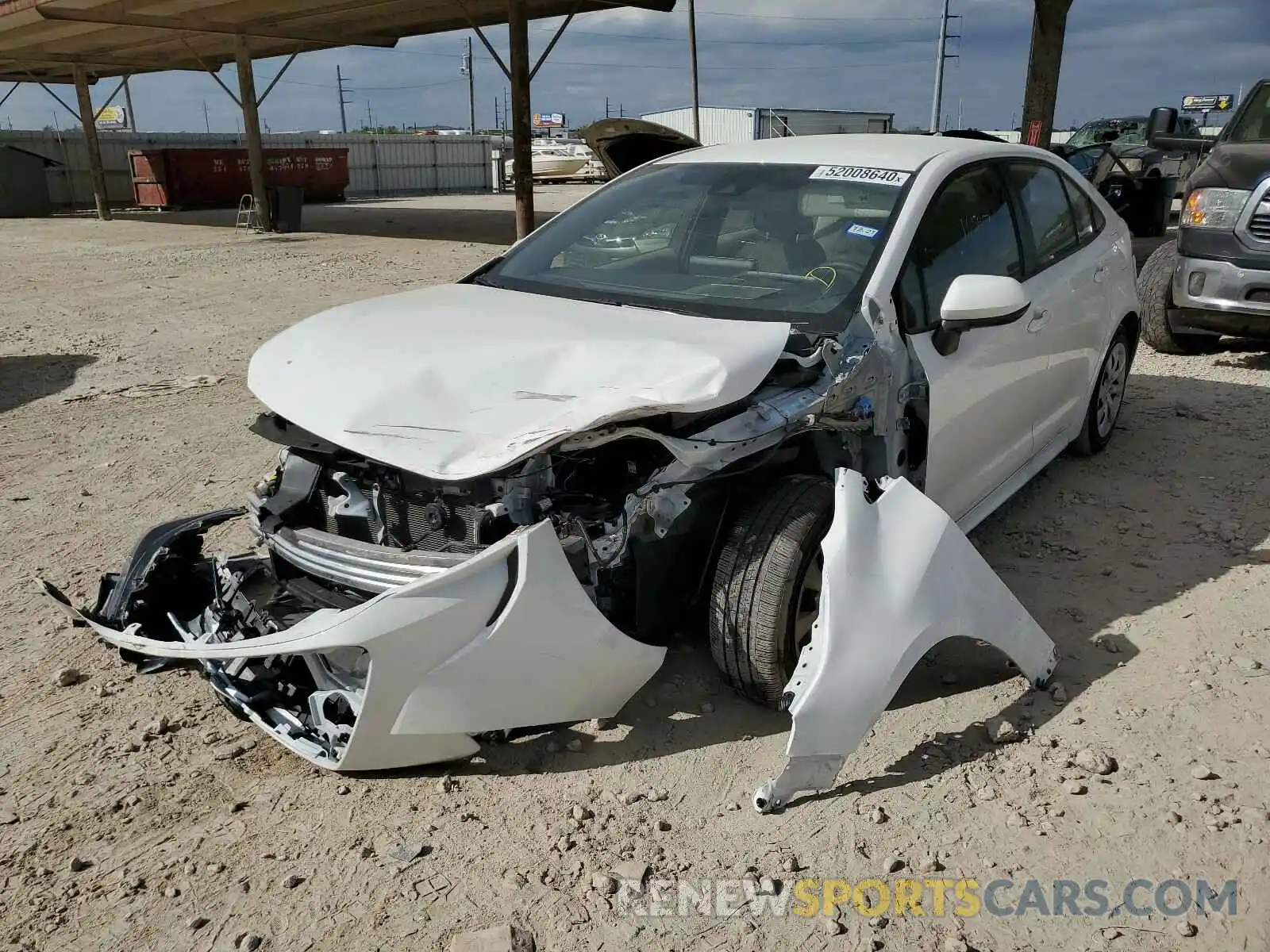 2 Photograph of a damaged car JTDEPRAE9LJ084463 TOYOTA COROLLA 2020