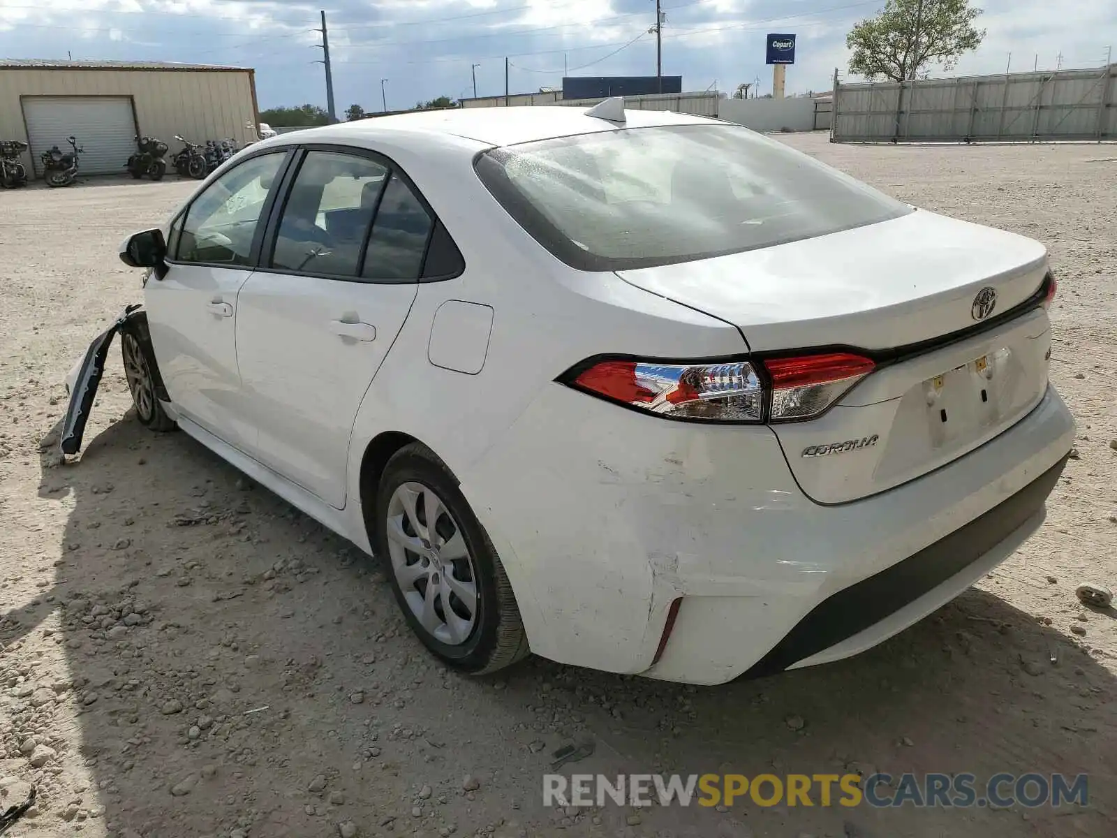 3 Photograph of a damaged car JTDEPRAE9LJ084463 TOYOTA COROLLA 2020