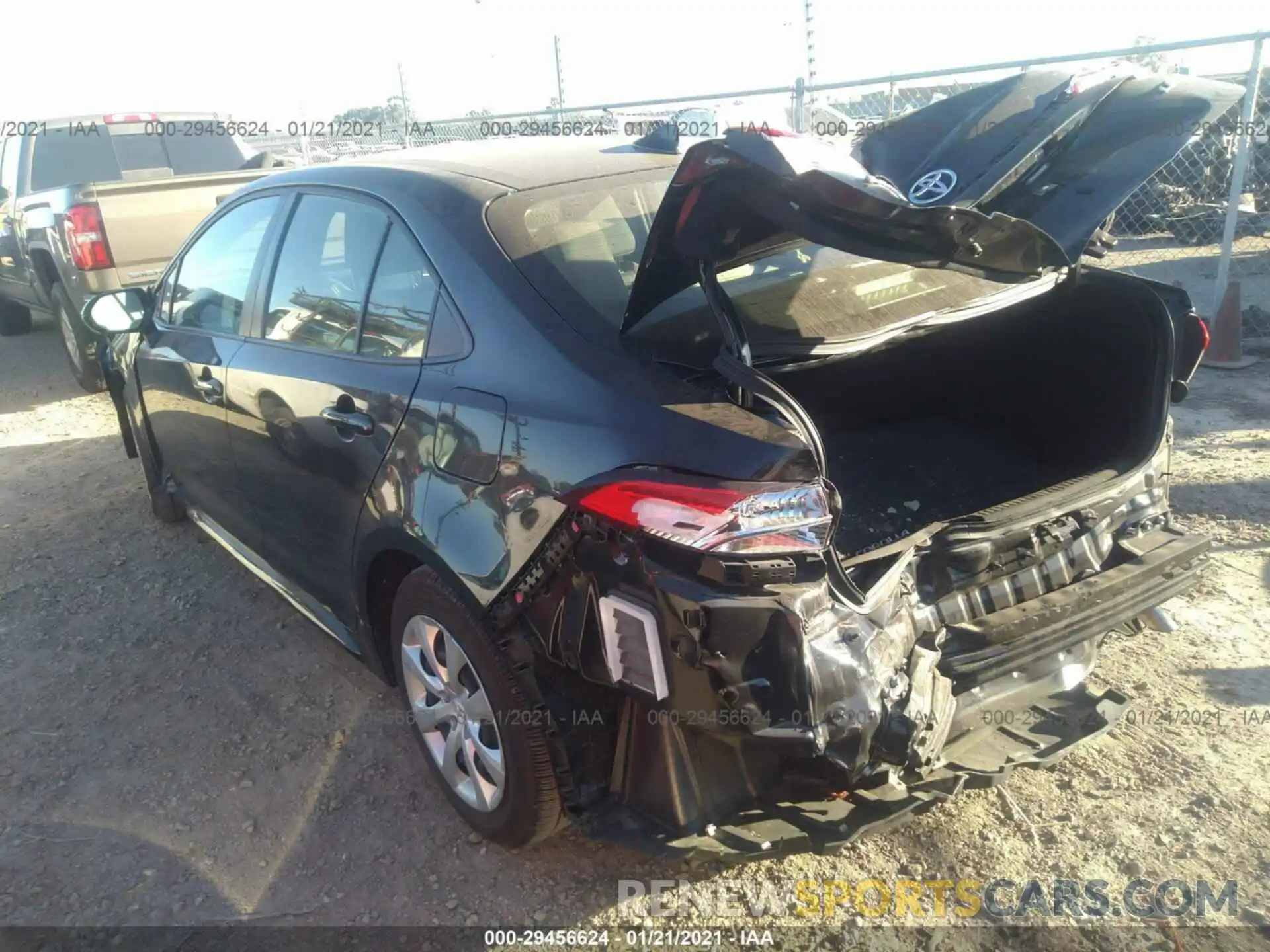 3 Photograph of a damaged car JTDEPRAE9LJ084799 TOYOTA COROLLA 2020