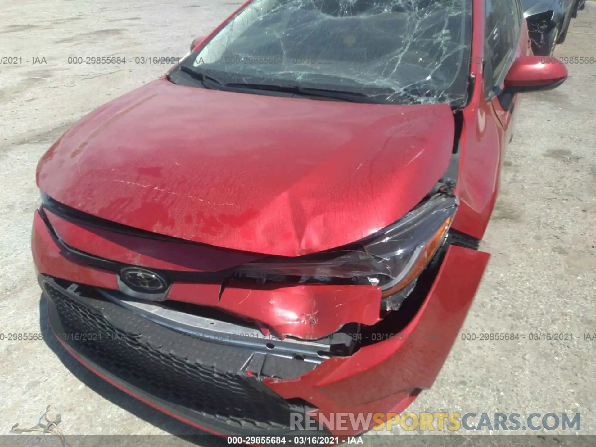 6 Photograph of a damaged car JTDEPRAE9LJ085015 TOYOTA COROLLA 2020