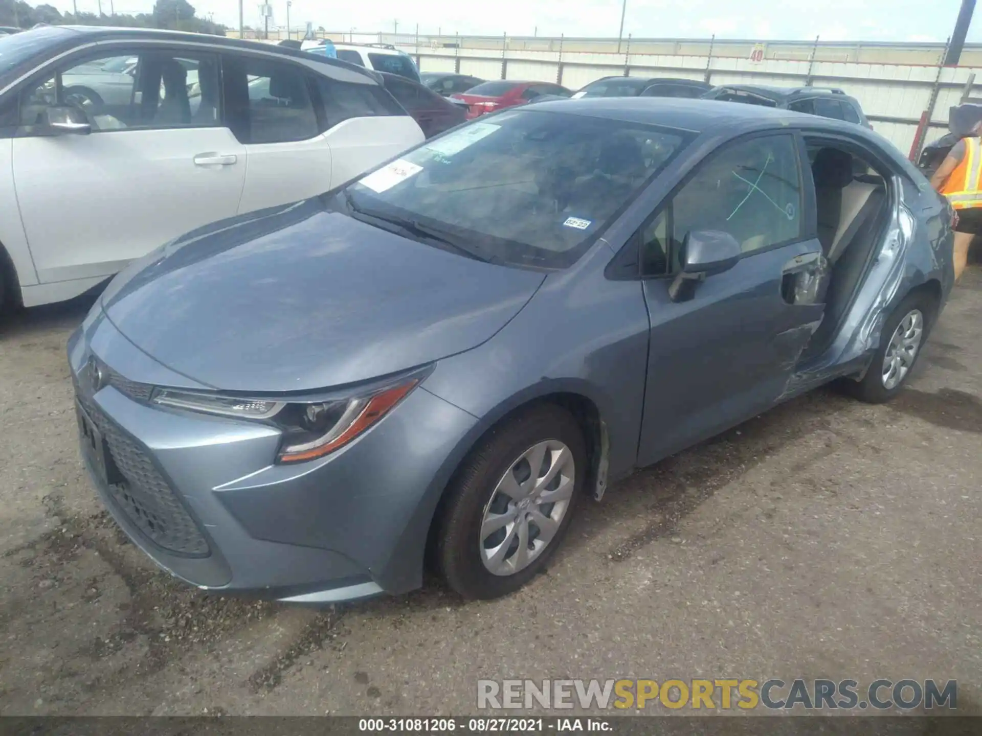 2 Photograph of a damaged car JTDEPRAE9LJ086424 TOYOTA COROLLA 2020