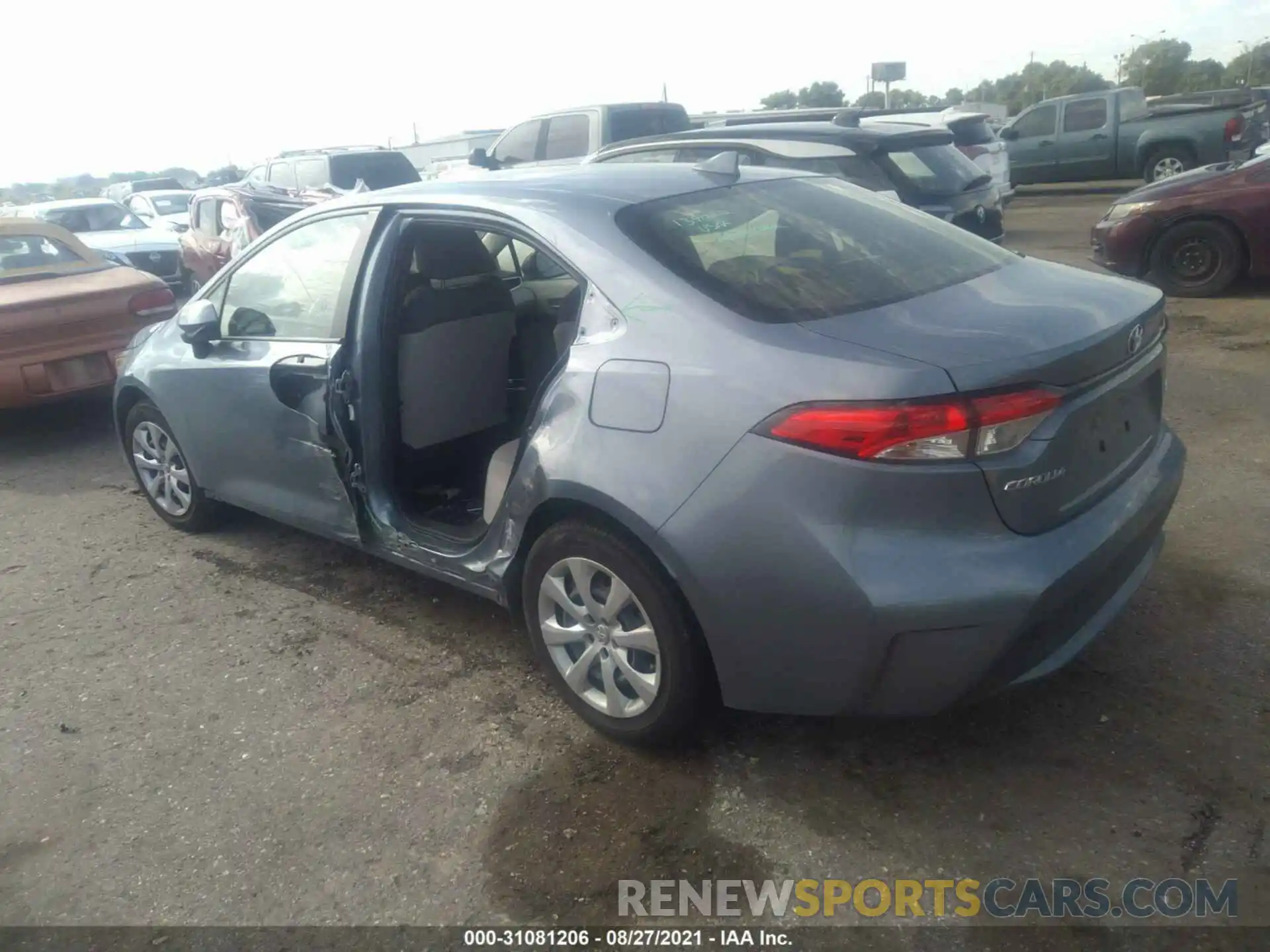 3 Photograph of a damaged car JTDEPRAE9LJ086424 TOYOTA COROLLA 2020