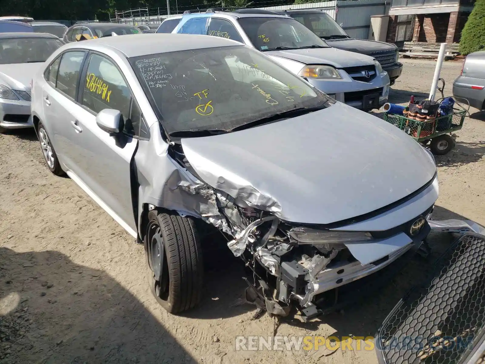 1 Photograph of a damaged car JTDEPRAE9LJ088206 TOYOTA COROLLA 2020