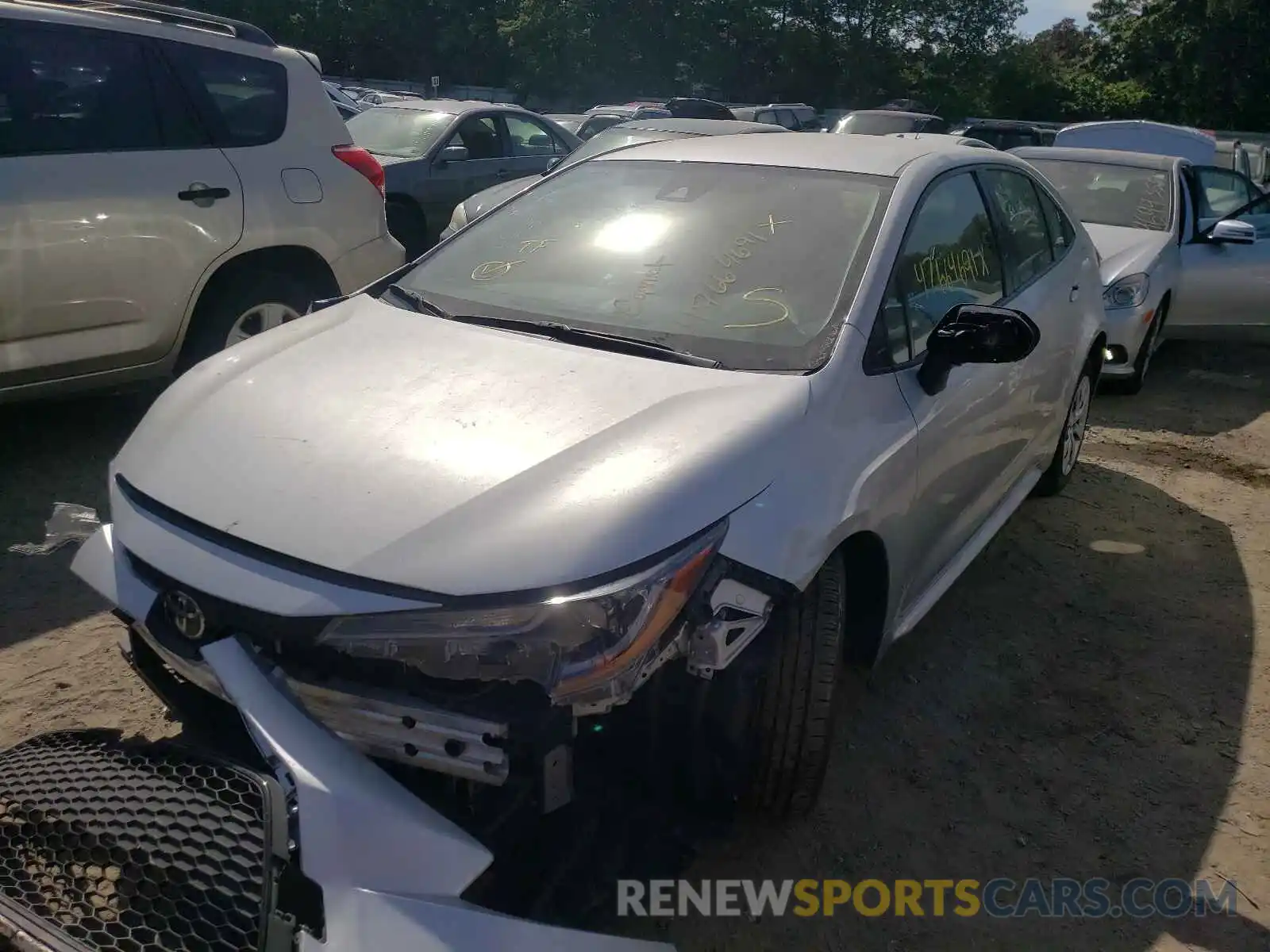 2 Photograph of a damaged car JTDEPRAE9LJ088206 TOYOTA COROLLA 2020