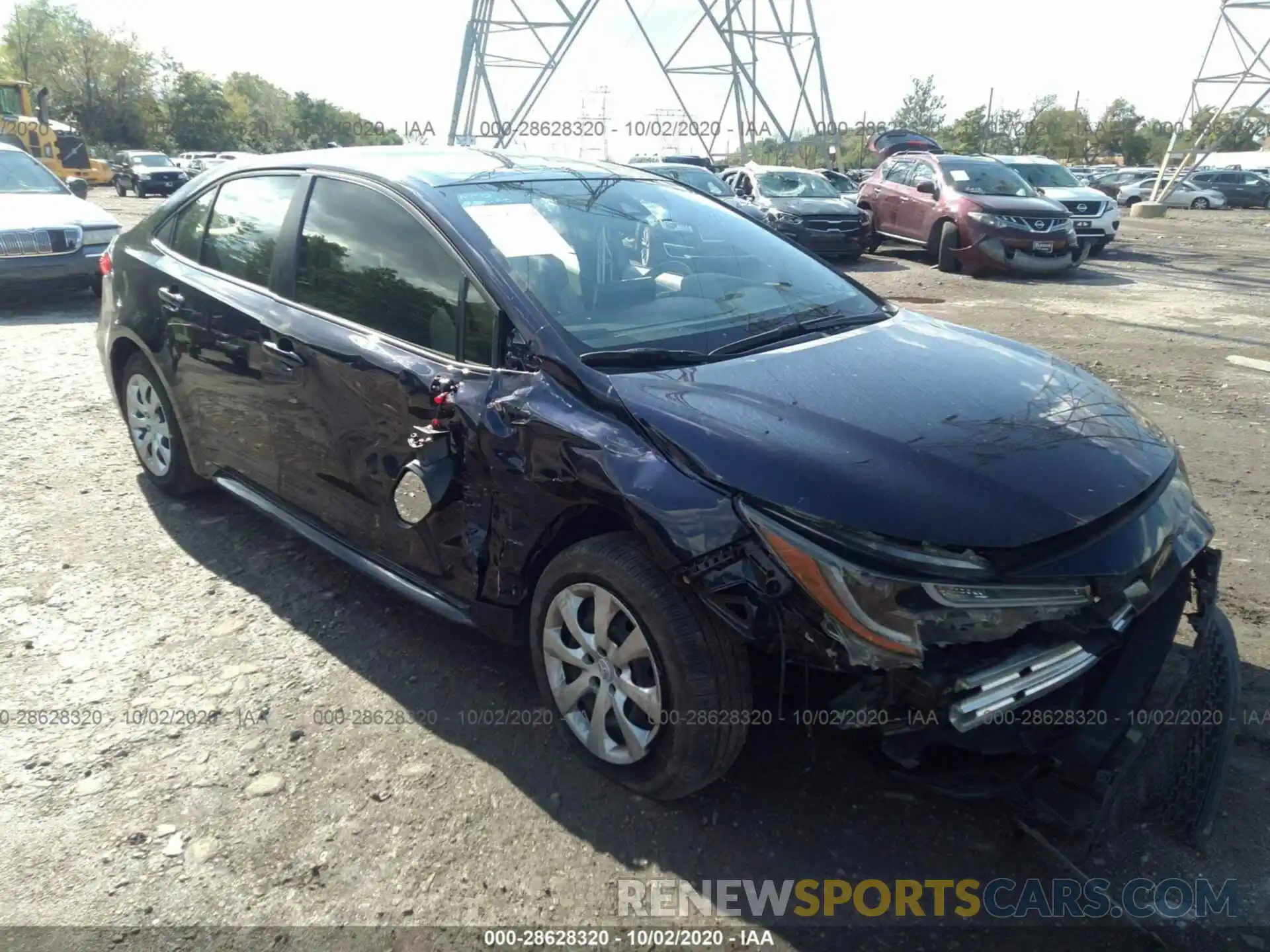 1 Photograph of a damaged car JTDEPRAE9LJ088576 TOYOTA COROLLA 2020