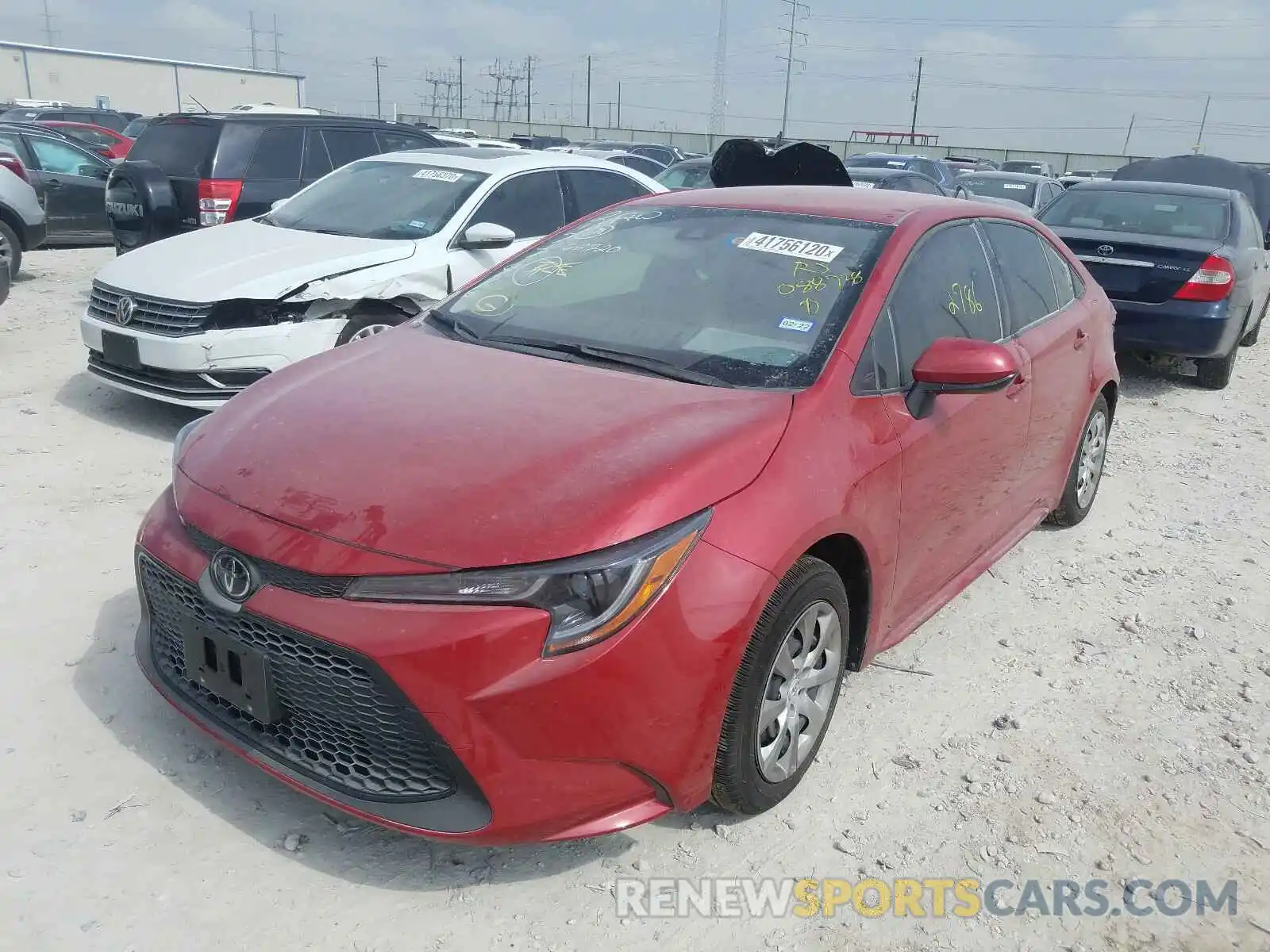 2 Photograph of a damaged car JTDEPRAE9LJ088738 TOYOTA COROLLA 2020