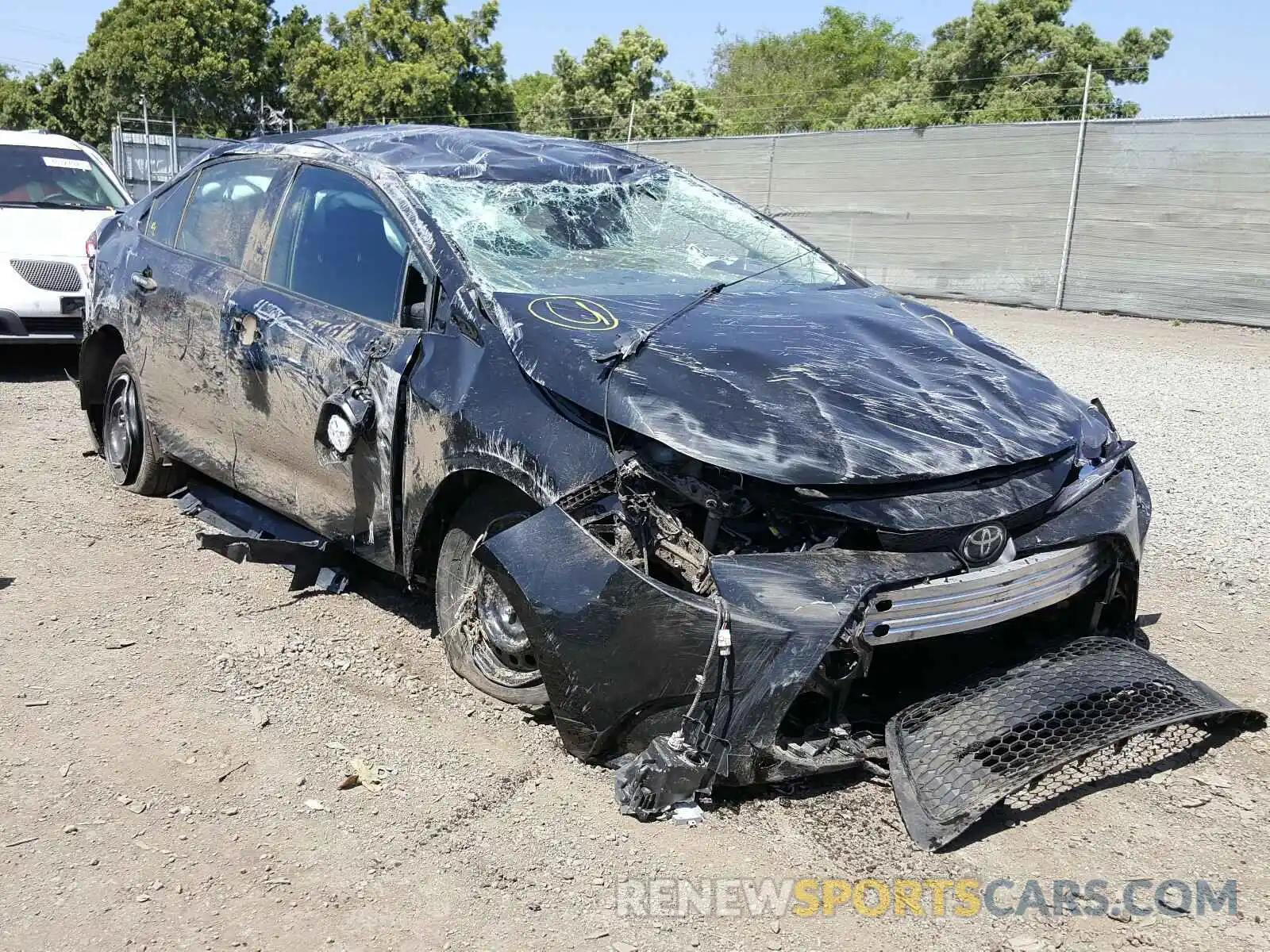 1 Photograph of a damaged car JTDEPRAE9LJ088772 TOYOTA COROLLA 2020