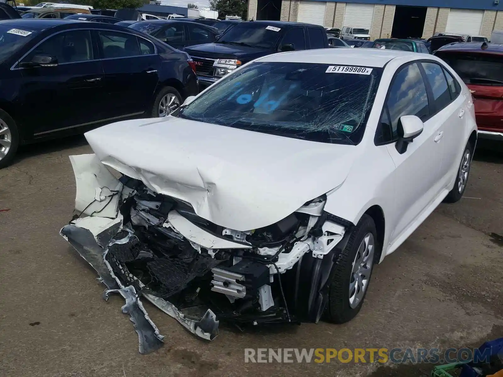 2 Photograph of a damaged car JTDEPRAE9LJ089226 TOYOTA COROLLA 2020