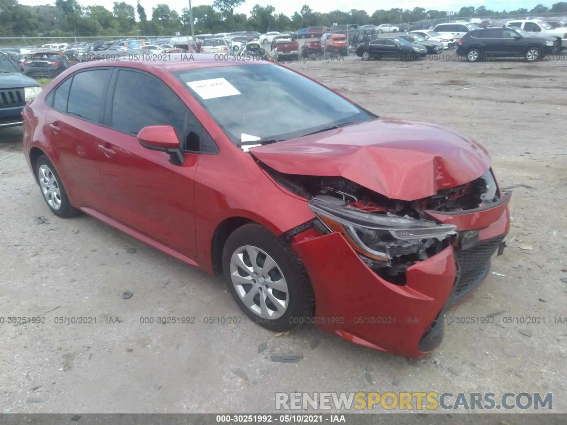 1 Photograph of a damaged car JTDEPRAE9LJ090909 TOYOTA COROLLA 2020