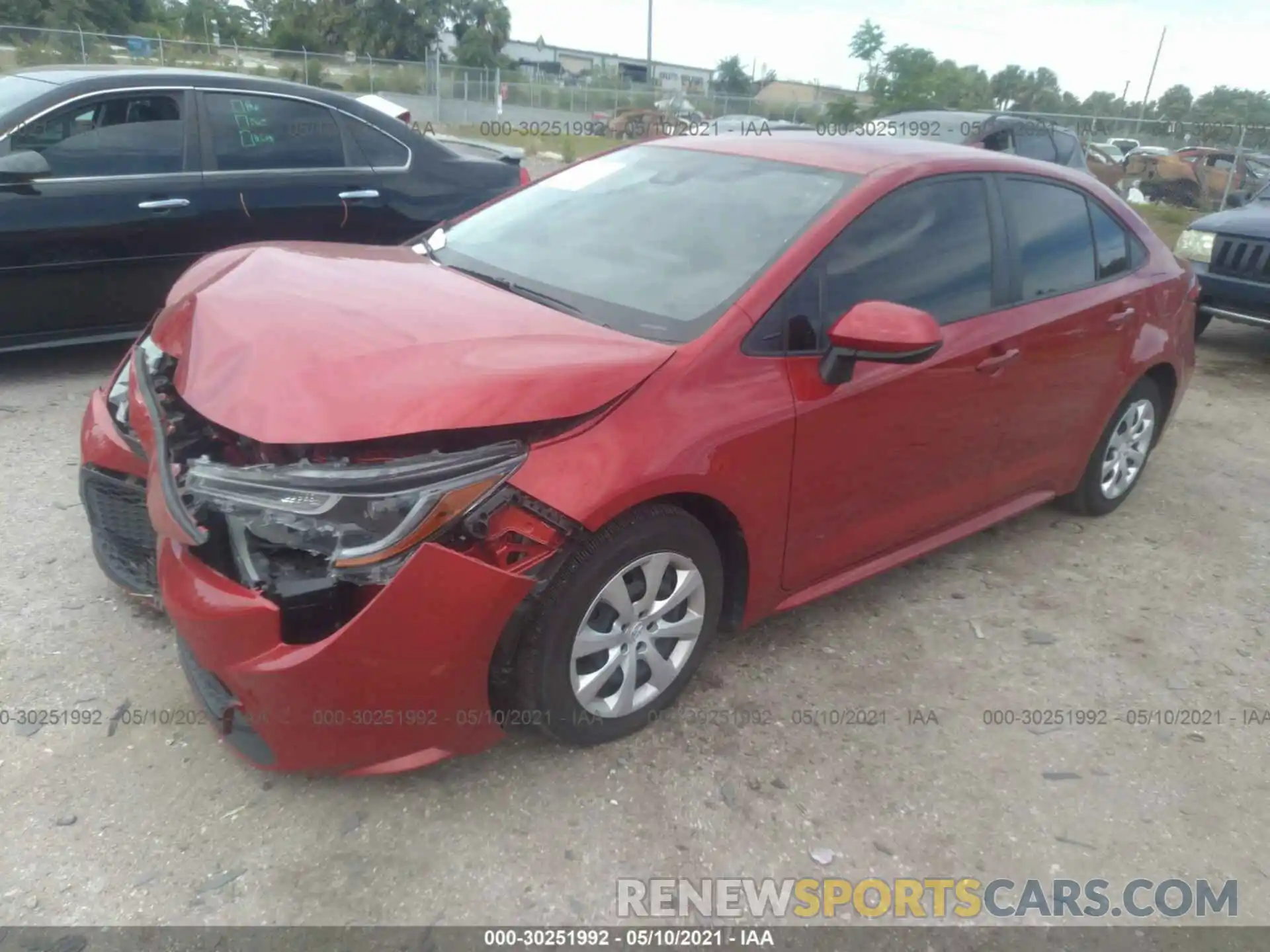 2 Photograph of a damaged car JTDEPRAE9LJ090909 TOYOTA COROLLA 2020