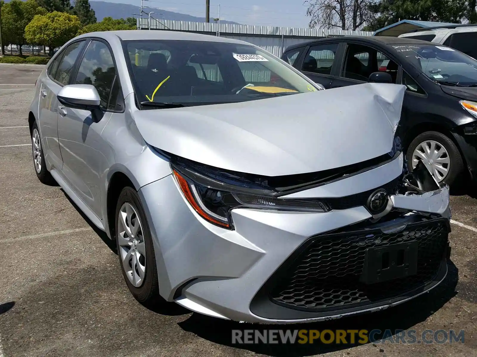 1 Photograph of a damaged car JTDEPRAE9LJ091073 TOYOTA COROLLA 2020