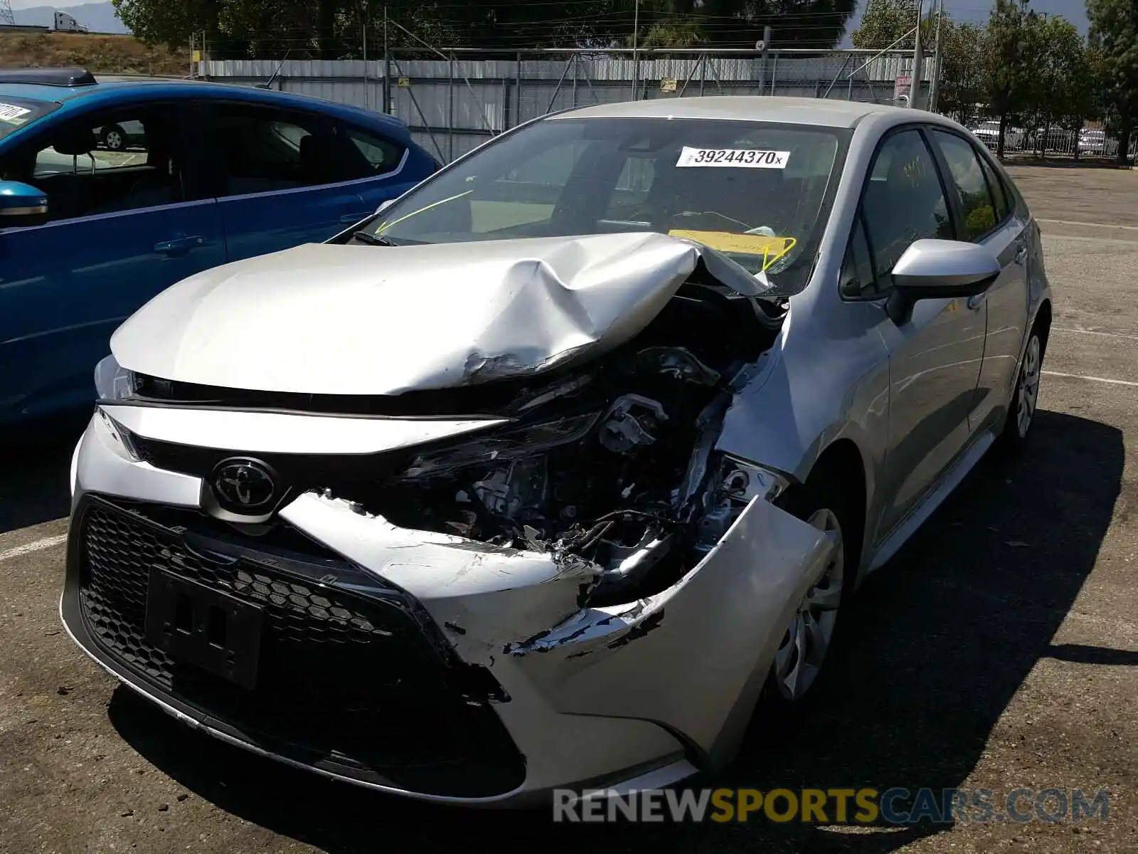 2 Photograph of a damaged car JTDEPRAE9LJ091073 TOYOTA COROLLA 2020