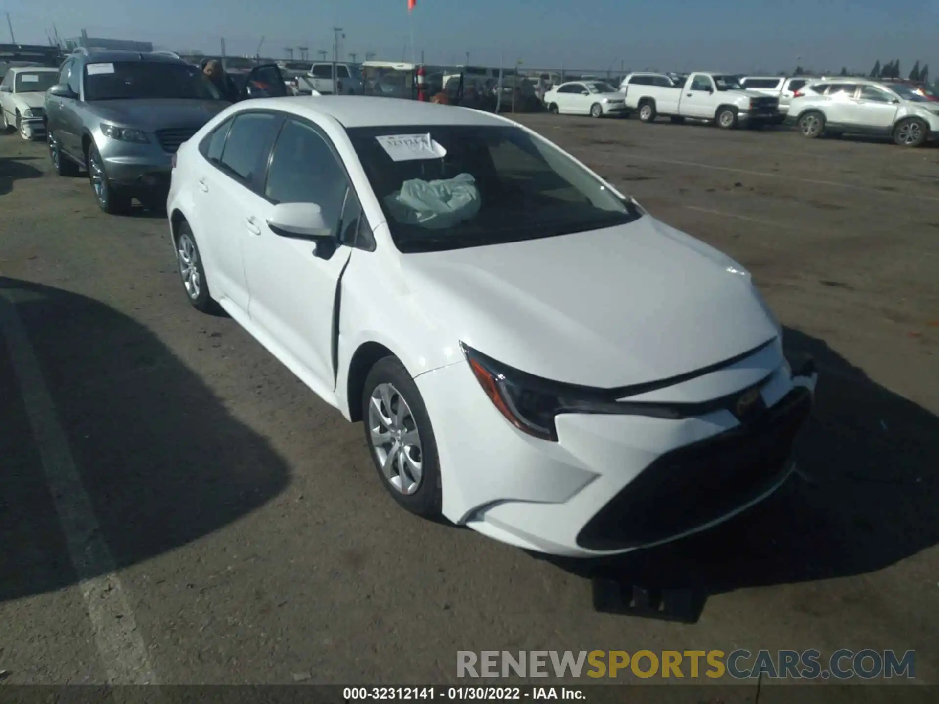 1 Photograph of a damaged car JTDEPRAE9LJ091428 TOYOTA COROLLA 2020