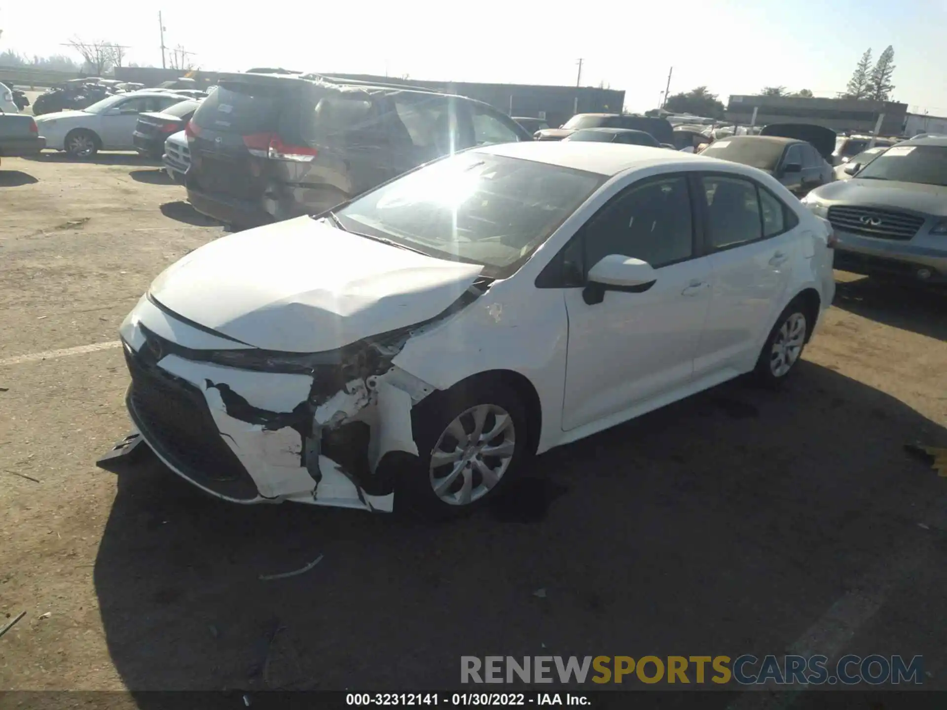 2 Photograph of a damaged car JTDEPRAE9LJ091428 TOYOTA COROLLA 2020