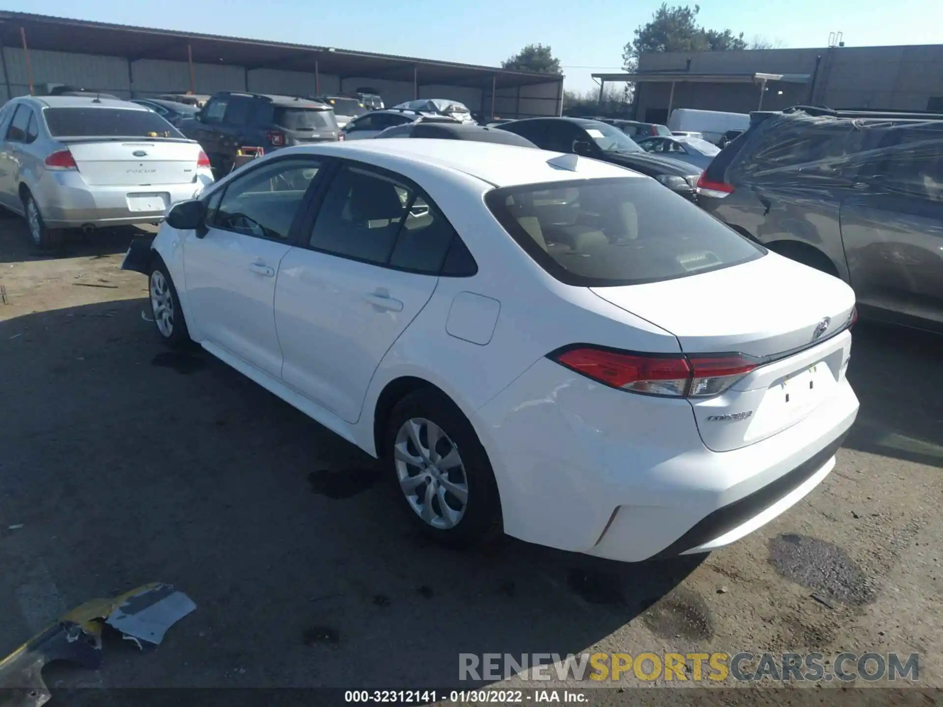 3 Photograph of a damaged car JTDEPRAE9LJ091428 TOYOTA COROLLA 2020