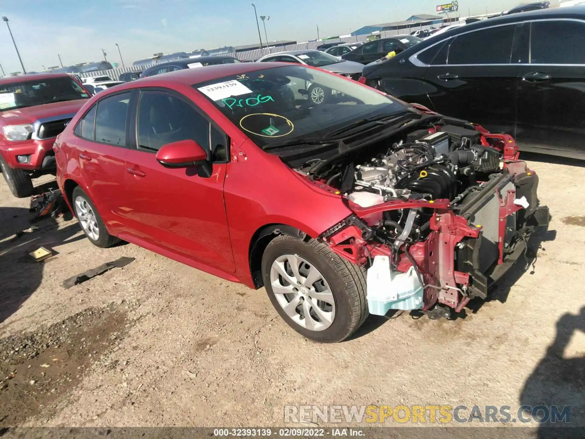 1 Photograph of a damaged car JTDEPRAE9LJ091817 TOYOTA COROLLA 2020