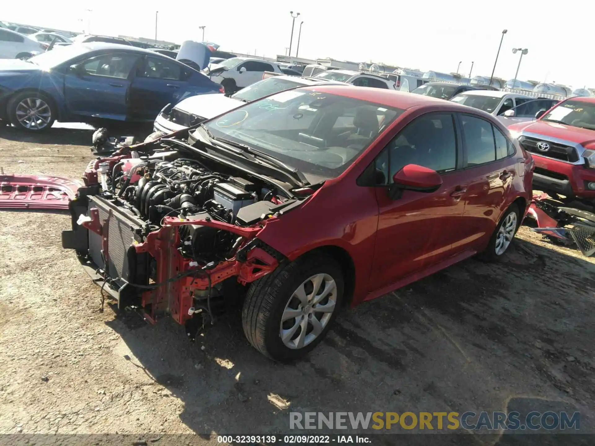 2 Photograph of a damaged car JTDEPRAE9LJ091817 TOYOTA COROLLA 2020