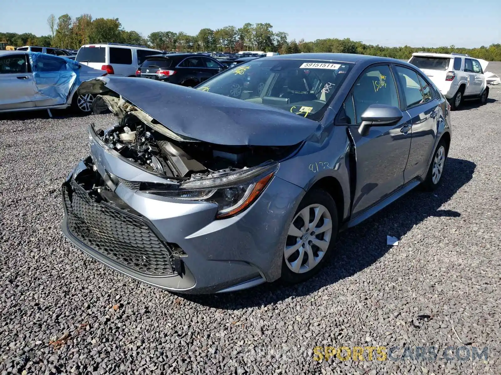 2 Photograph of a damaged car JTDEPRAE9LJ092305 TOYOTA COROLLA 2020