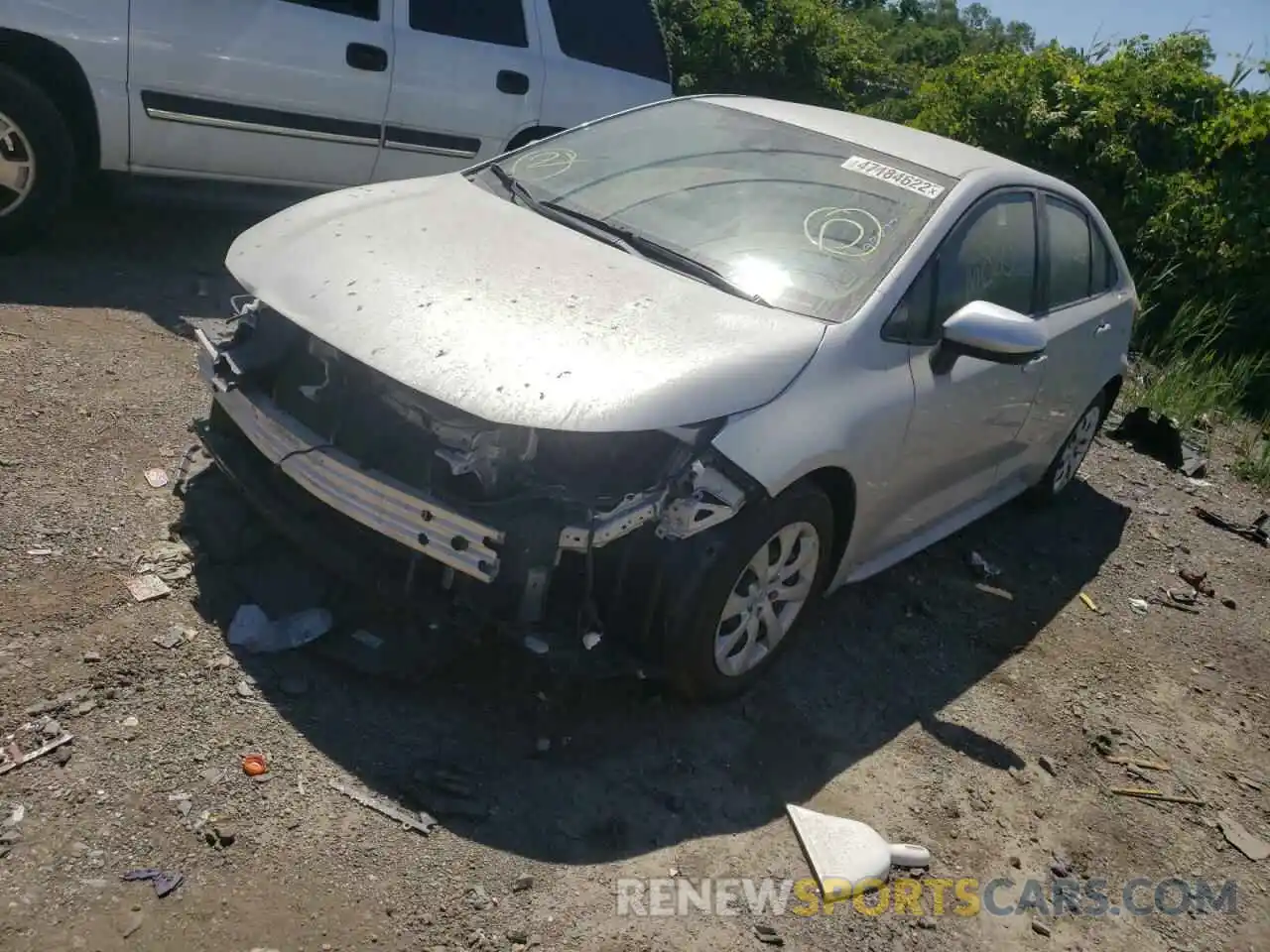 2 Photograph of a damaged car JTDEPRAE9LJ092823 TOYOTA COROLLA 2020