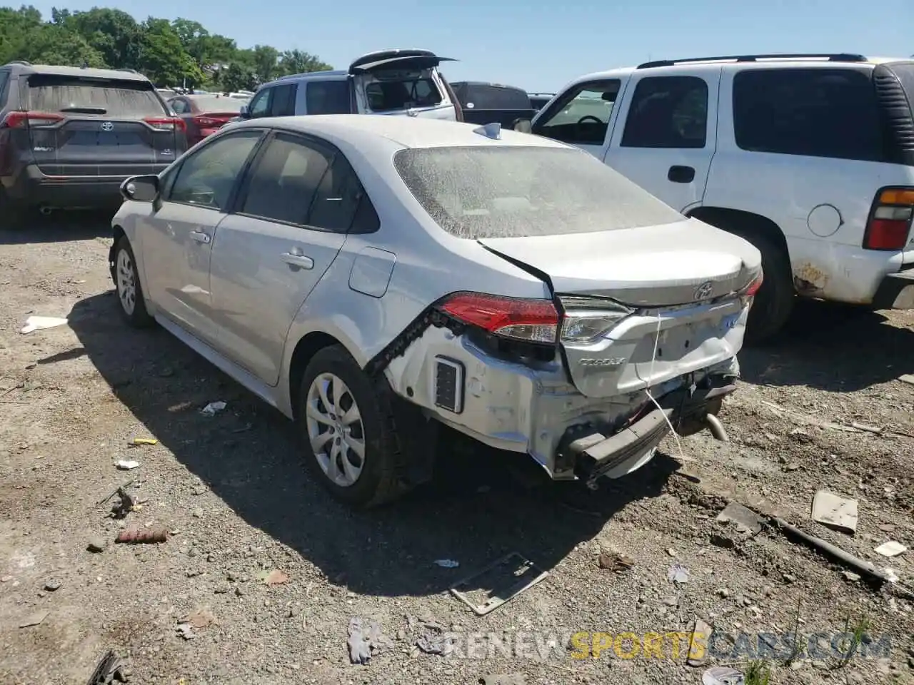 3 Photograph of a damaged car JTDEPRAE9LJ092823 TOYOTA COROLLA 2020