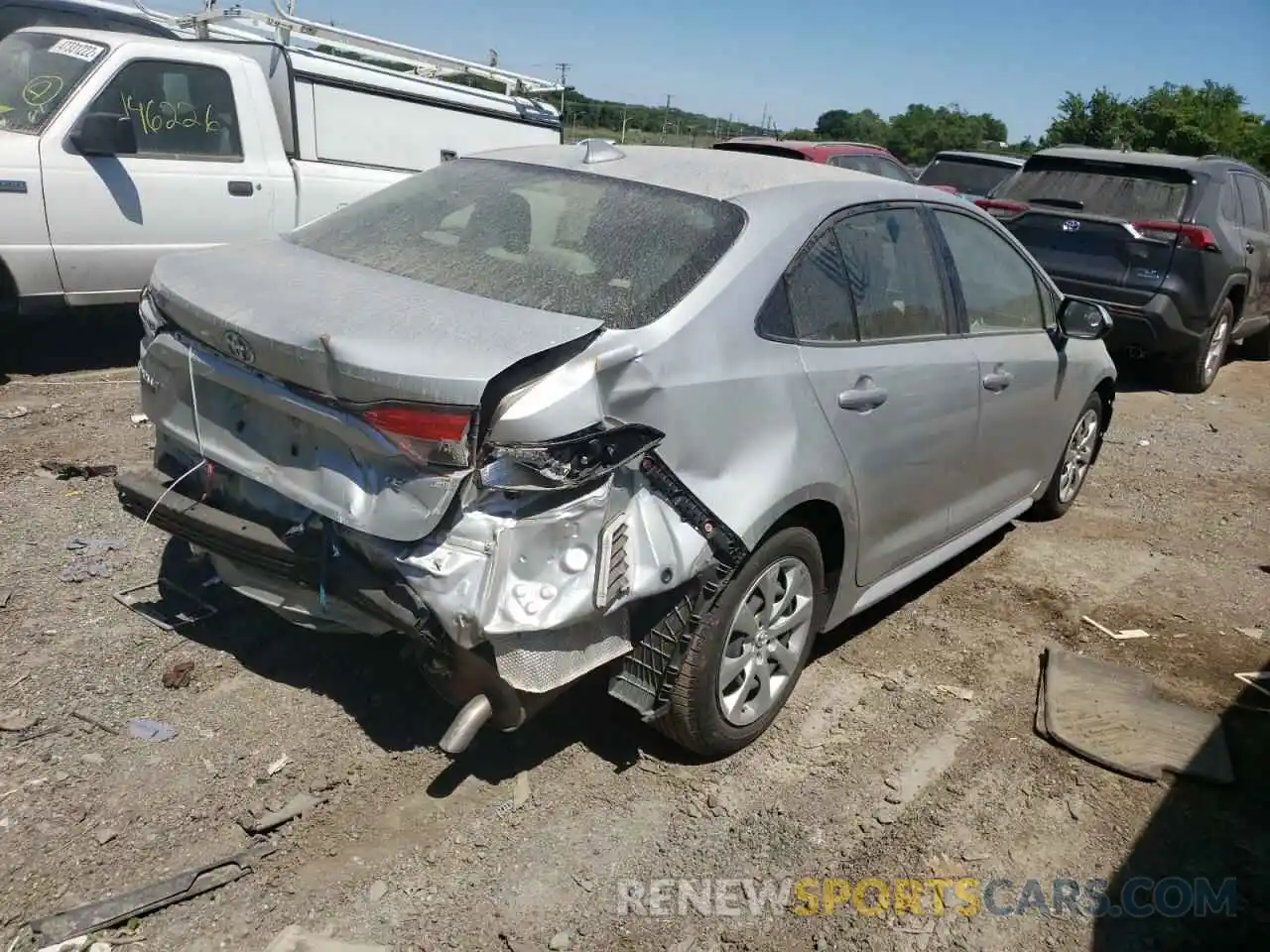 4 Photograph of a damaged car JTDEPRAE9LJ092823 TOYOTA COROLLA 2020